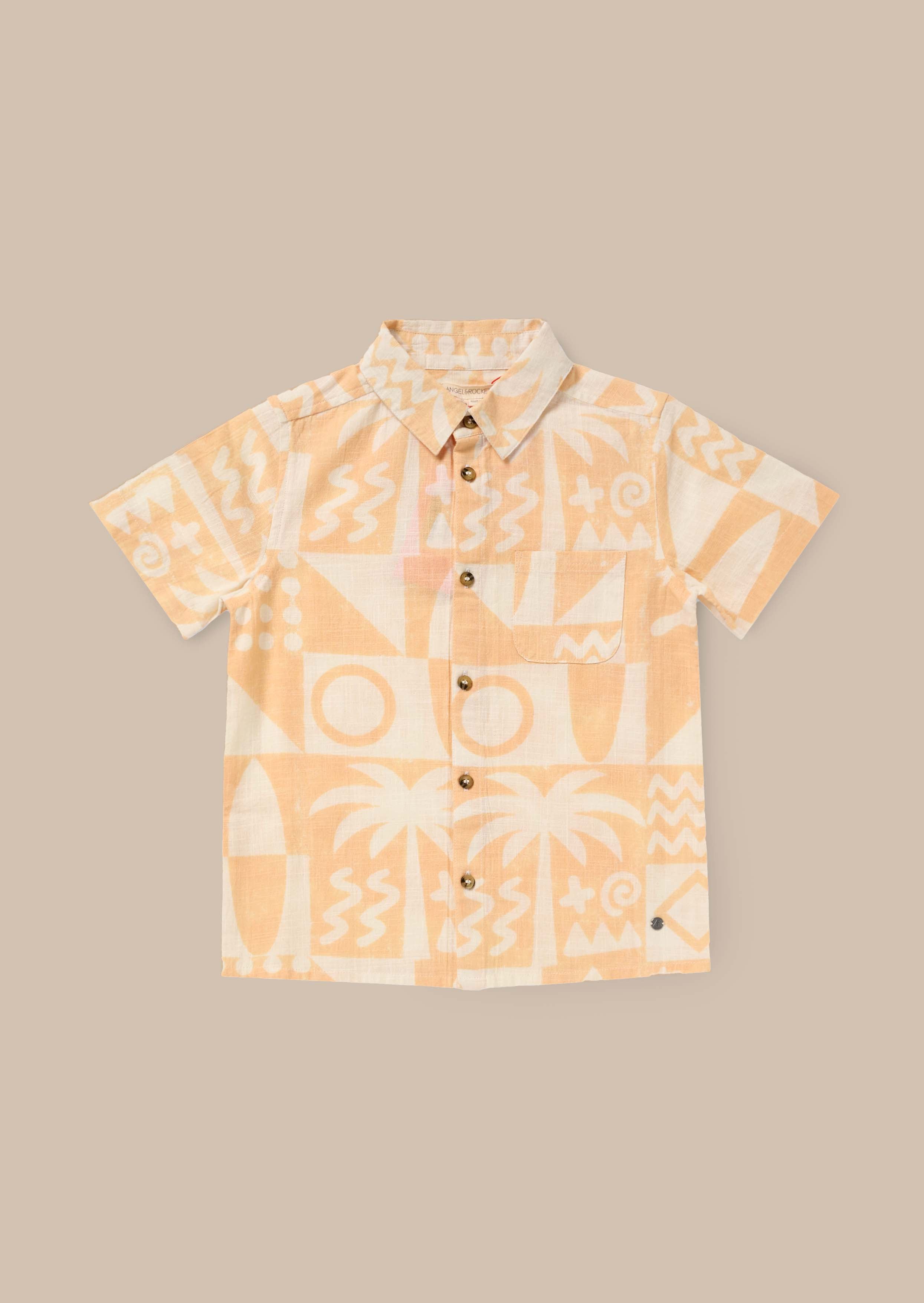 Bau Orange Printed Holiday Shirt