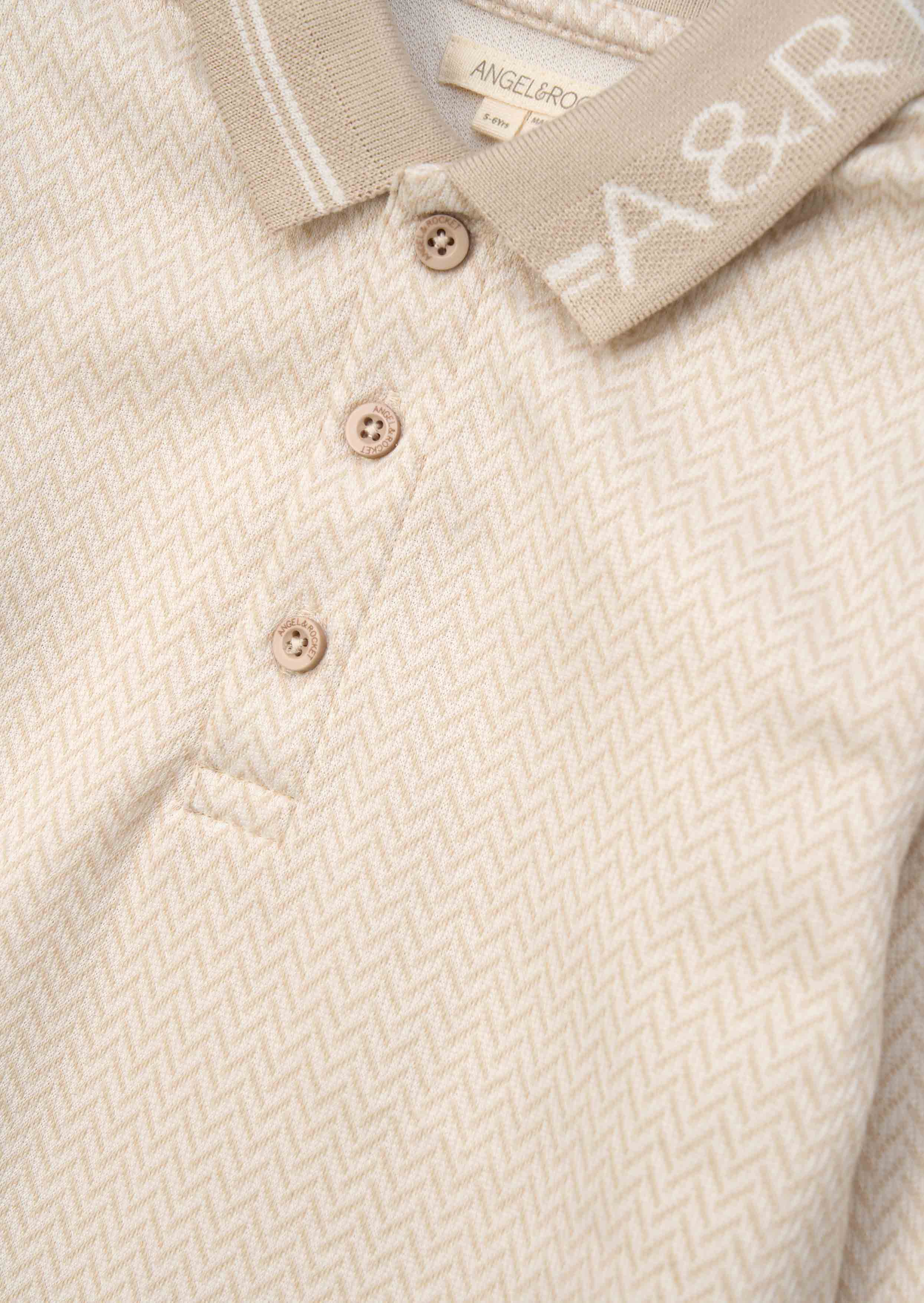 Buy Boy Cream Smart Long Sleeve Polo