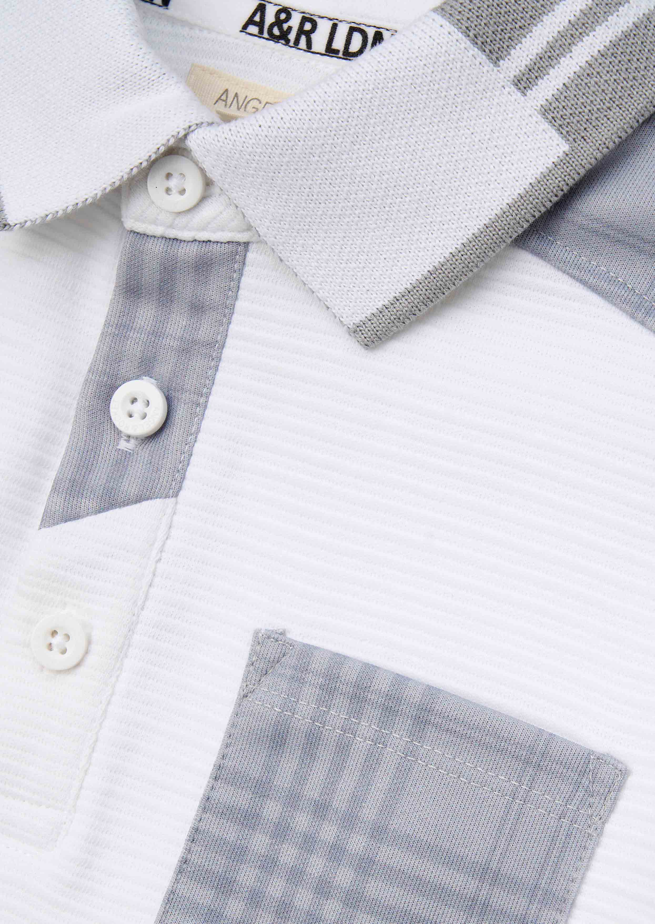 Outfit White Colour Block Polo
