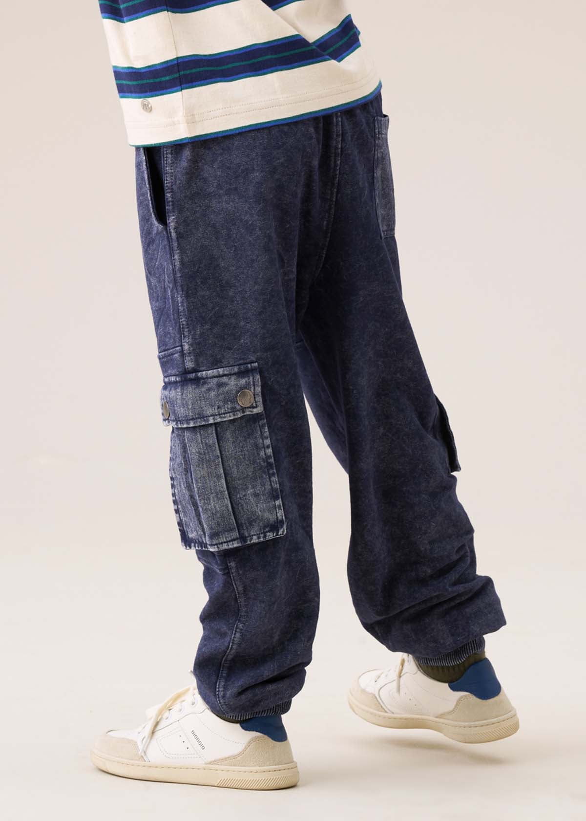 boys cargo cut & sew jogger pants