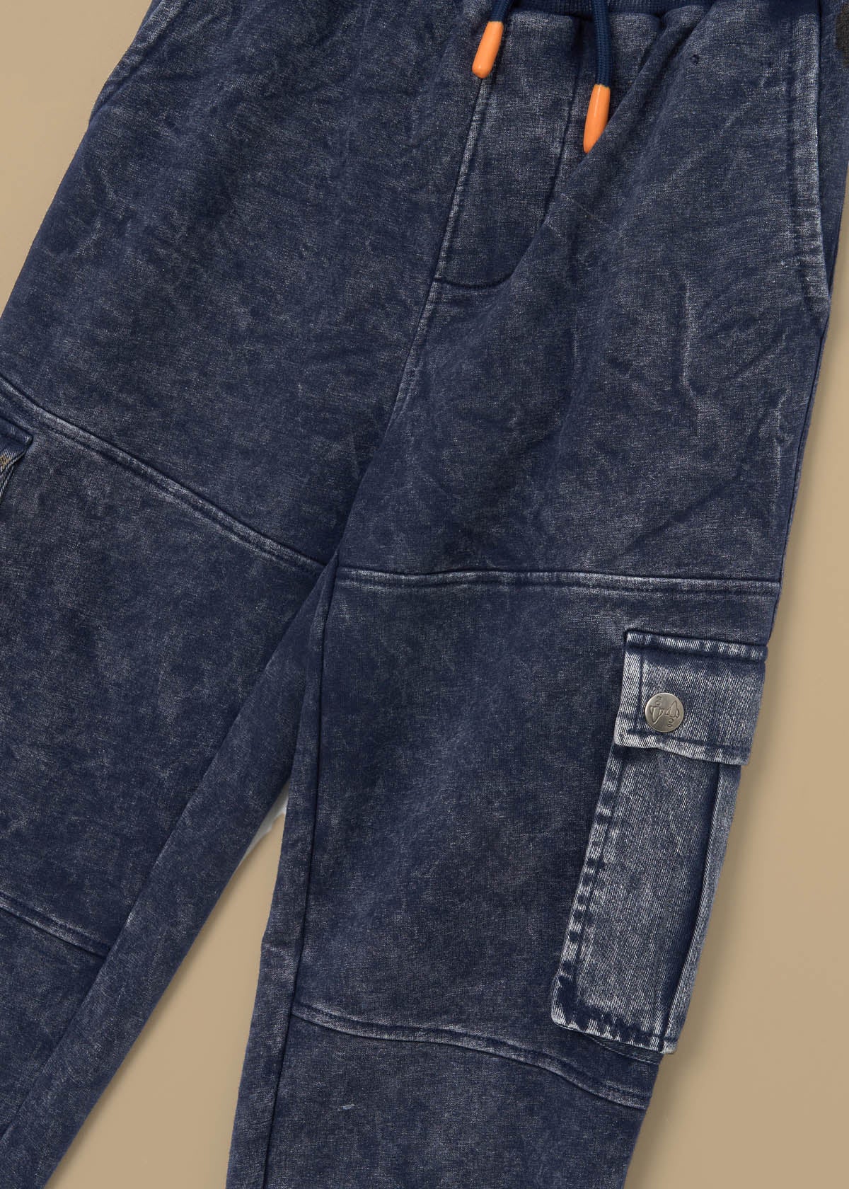 denim Cargo Cut & Sew Jogger