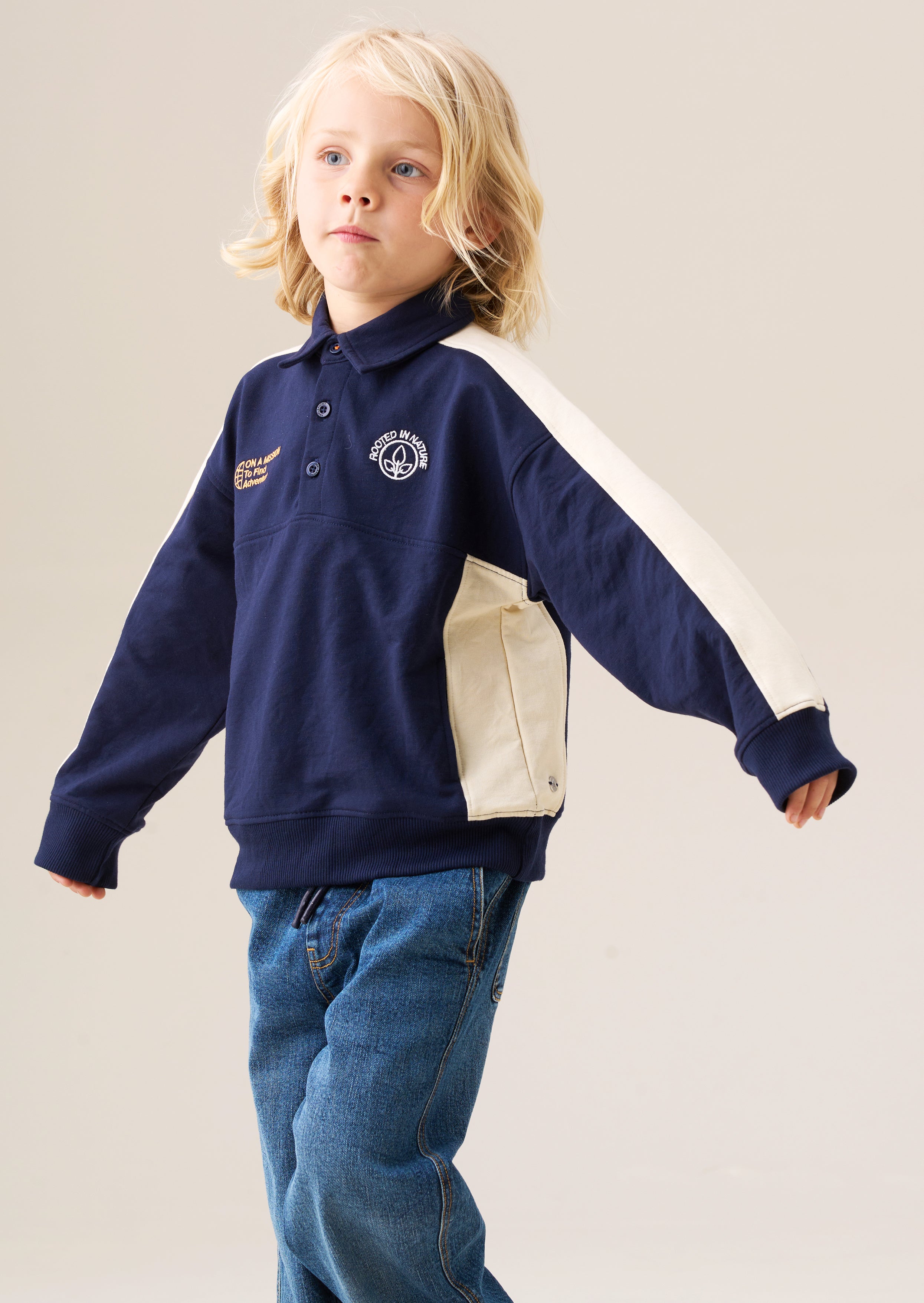 Wyatt Button Neck Sweatshirt