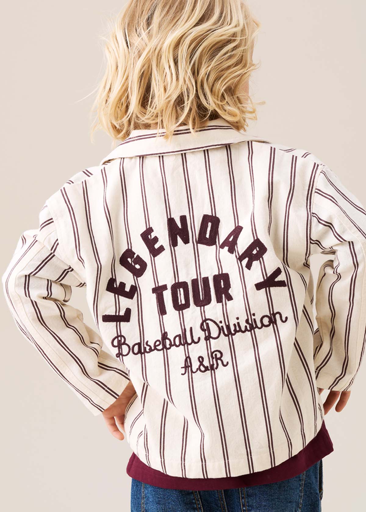 brown boys stripe shirt