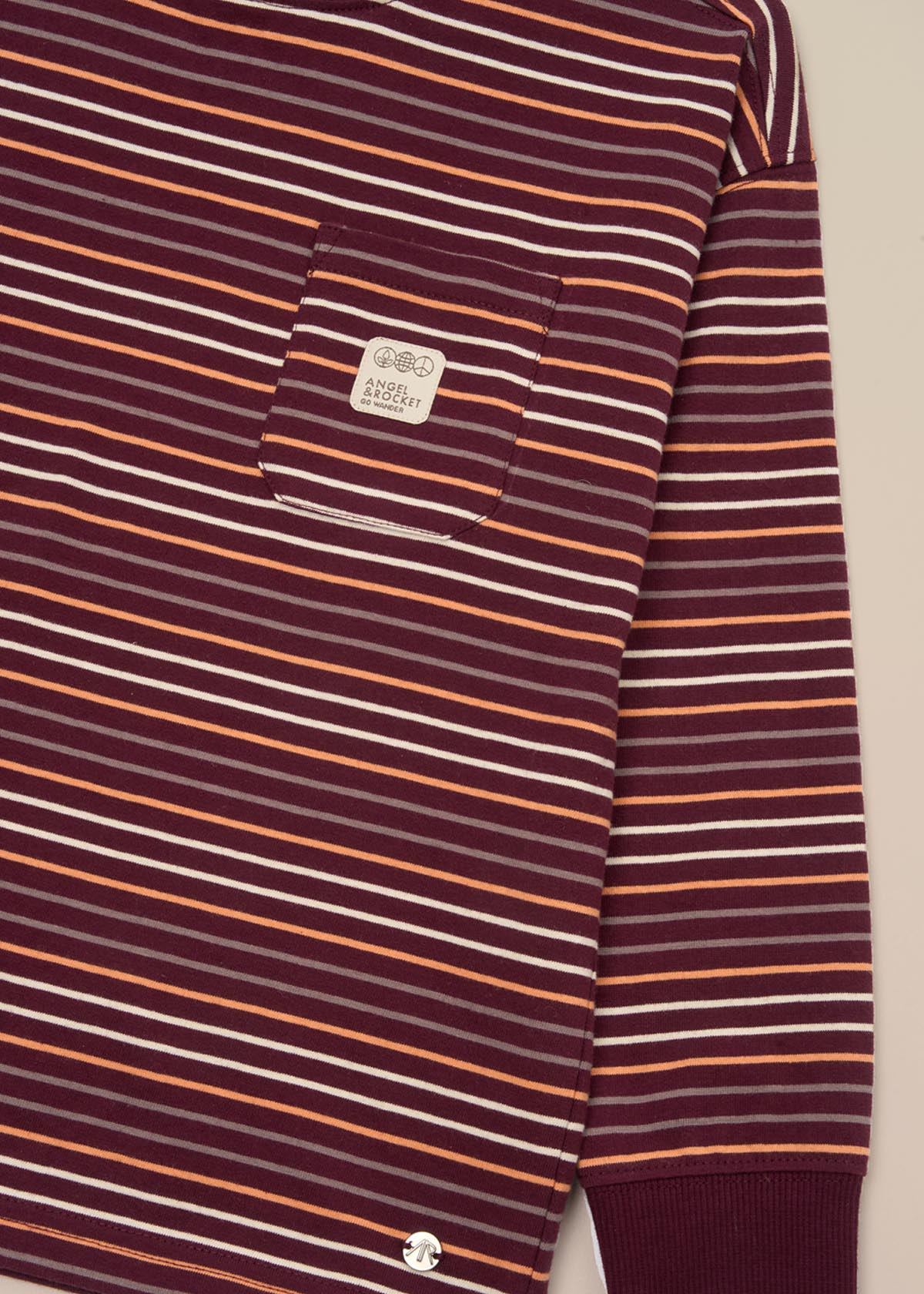 Online Boys Yarn Dyed Stripe T-Shirt Burgandy