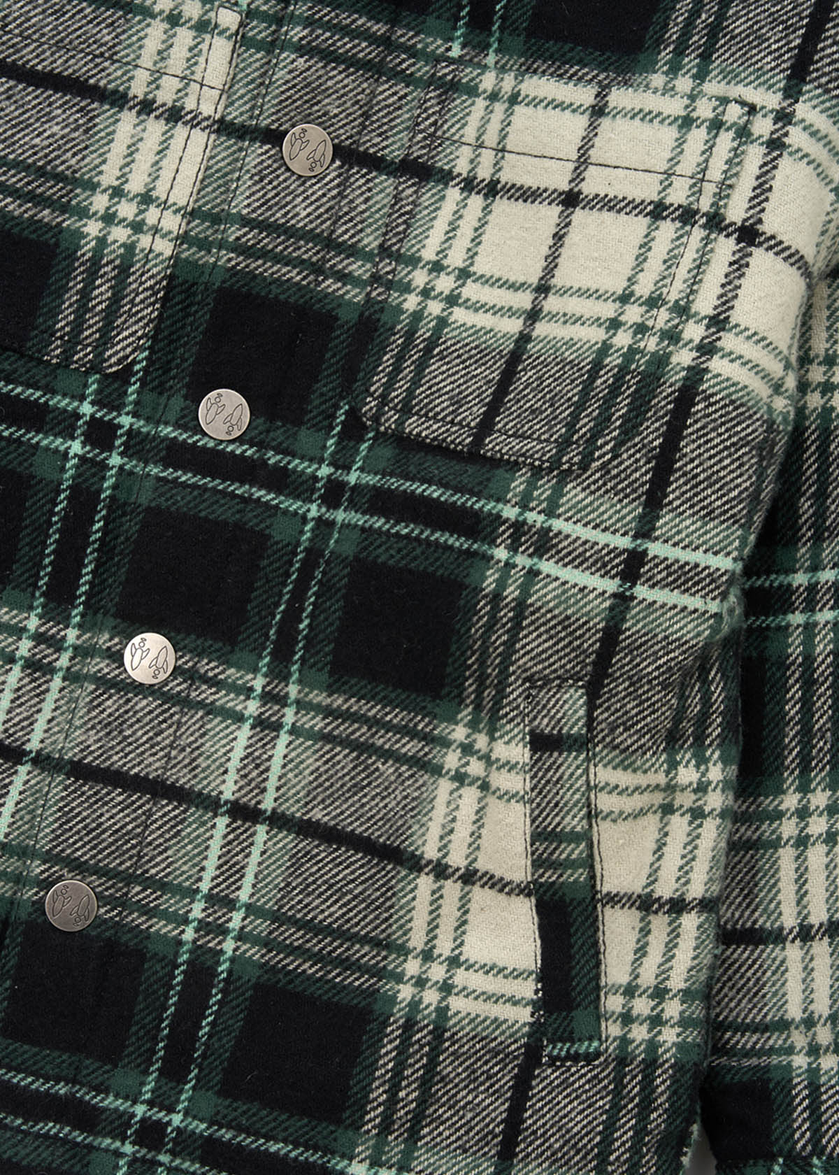 casual boys plaid padded shacket