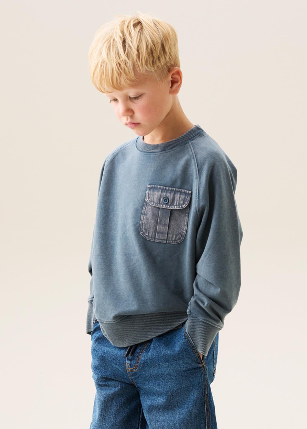 navy blue sweatshirt