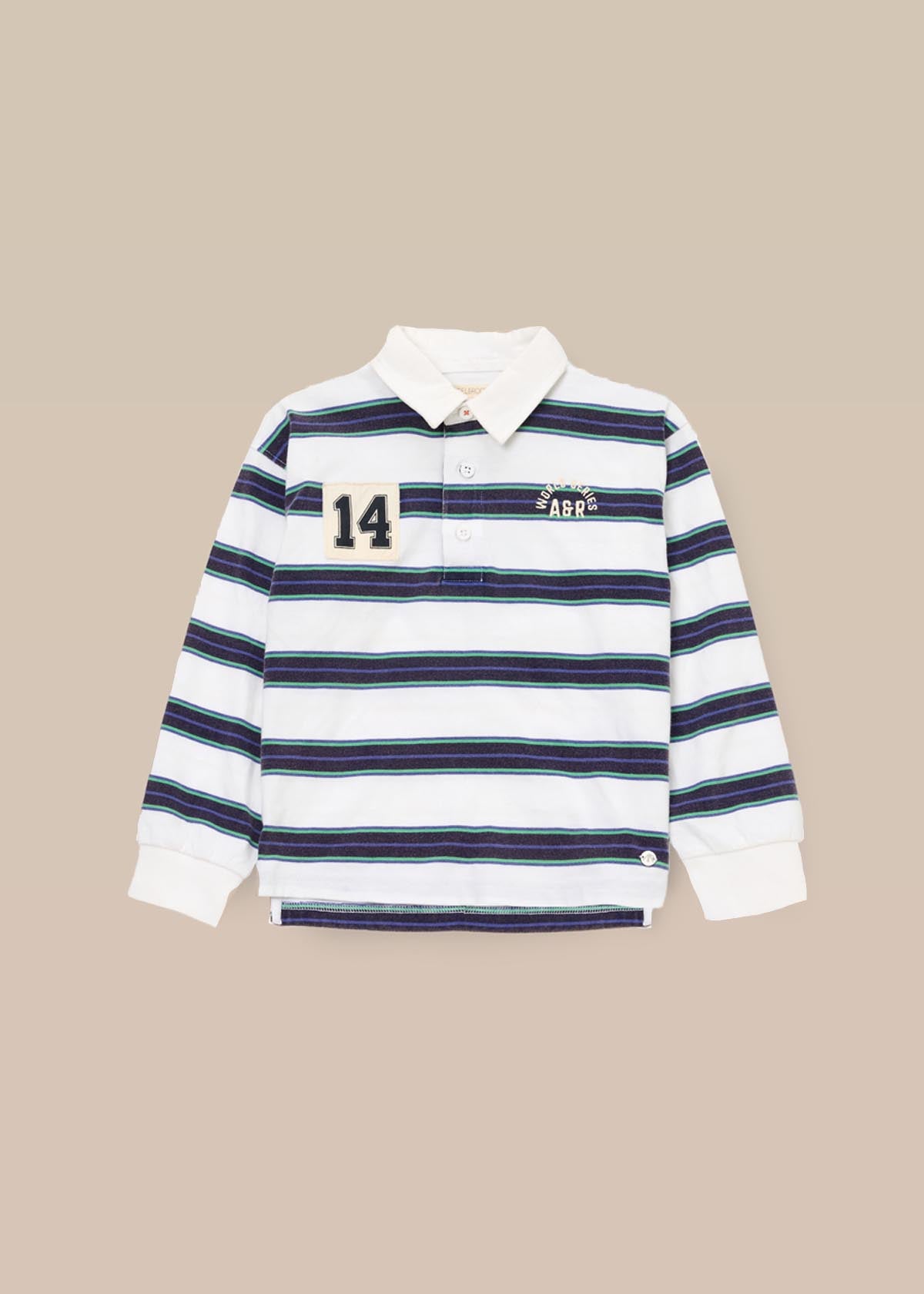 Boy Luka Yarn Dyed Stripe Rugby Shirt