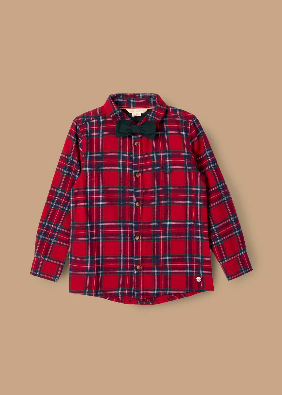 buy boy brushed shirt with bow tie