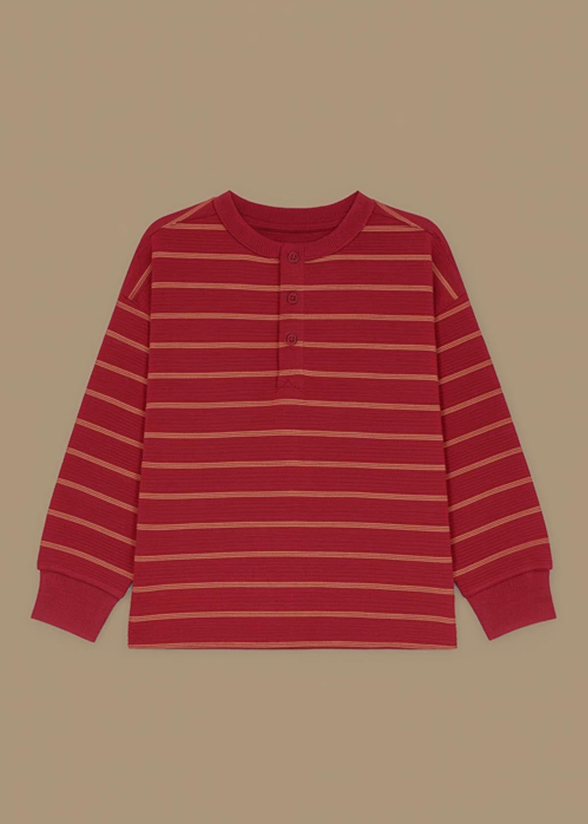 Maxwell Yarn Dyed Stripe Top - Red