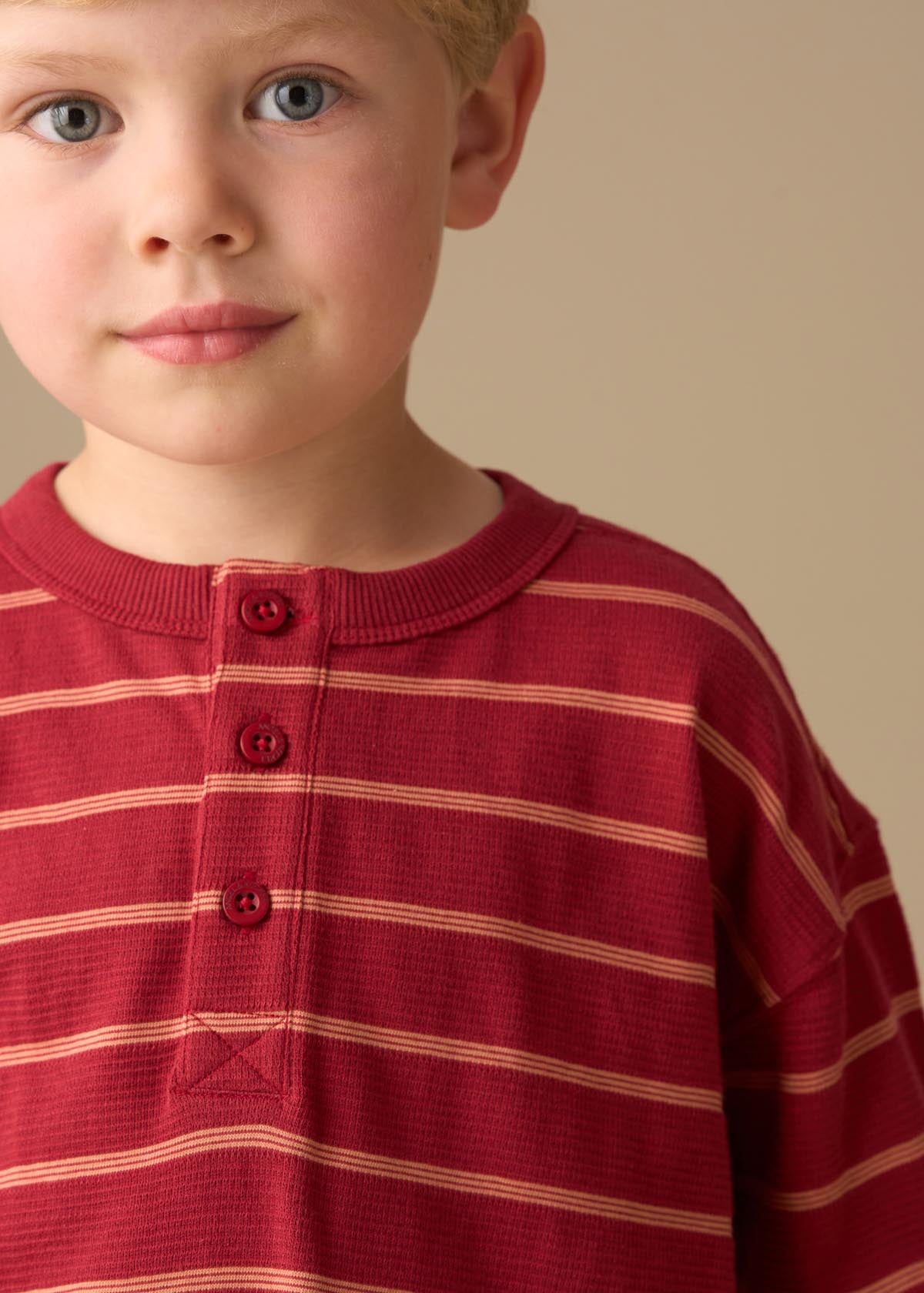 Maxwell Yarn Dyed Stripe Top - Red