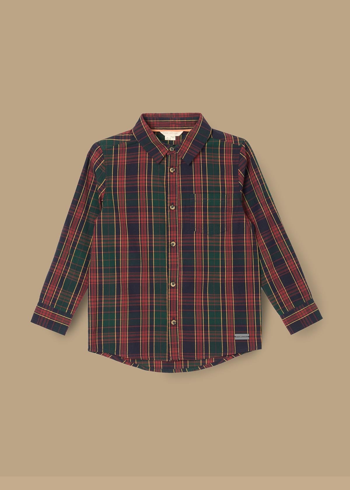 Boys Green Checked Shirts