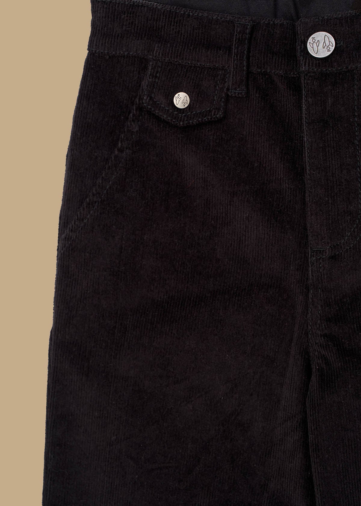 Boys Black Solid Trousers