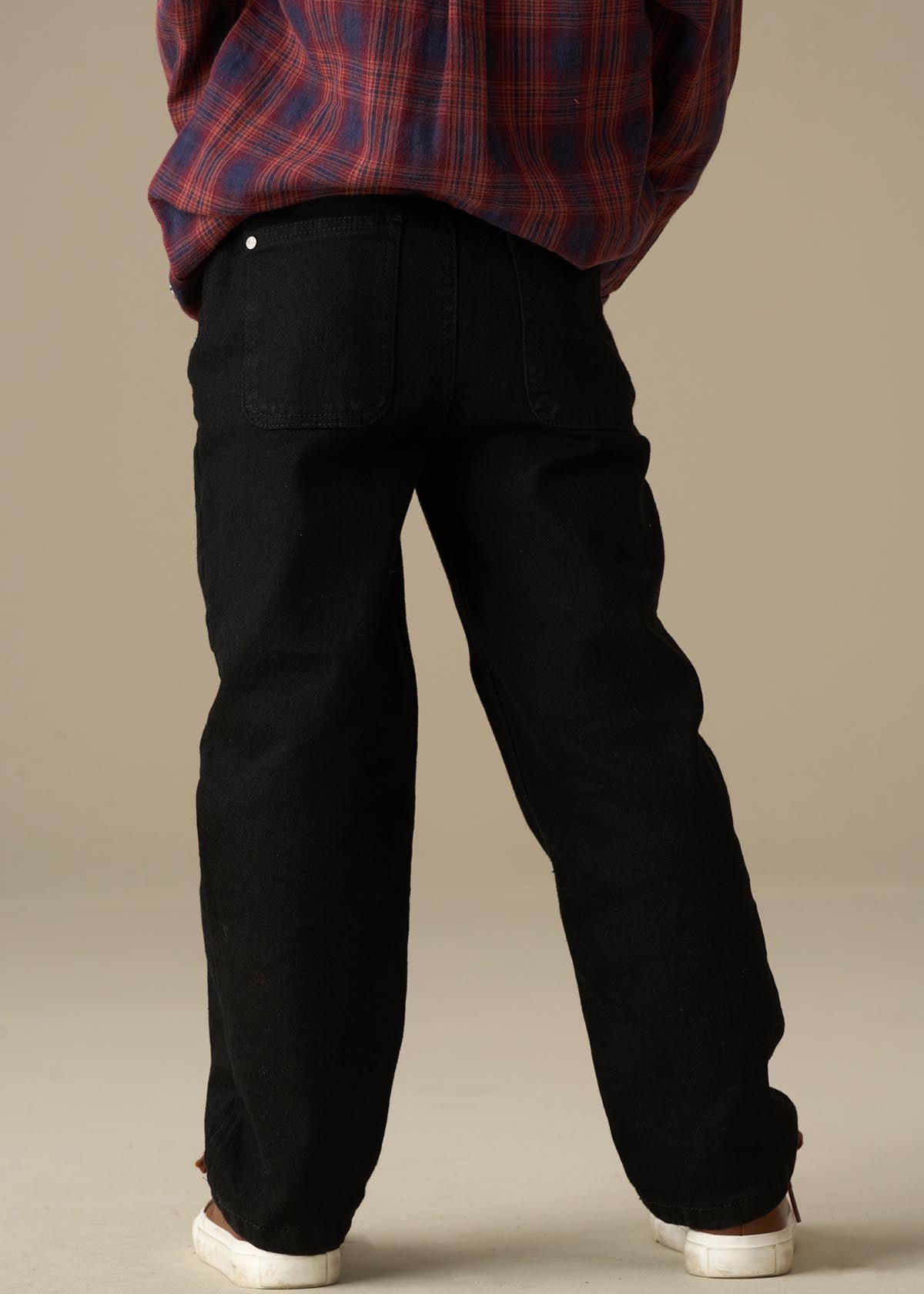 relaxed fit boy straight leg cord trousers