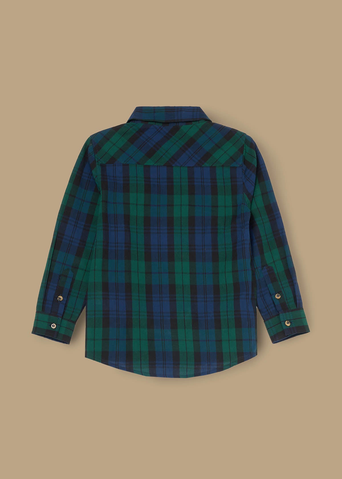 button boys plaid shirt with bow tie