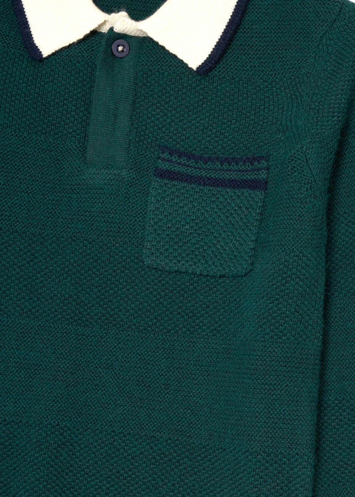 Landon Textured Knitted Polo