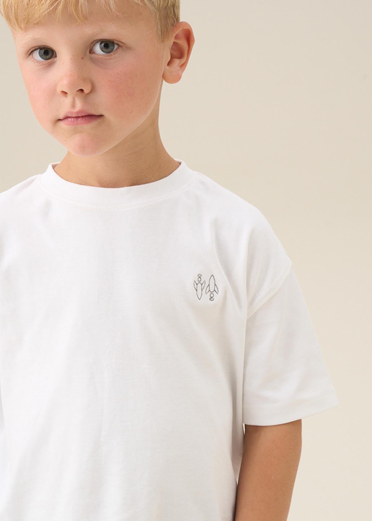 round neck boys white t shirt
