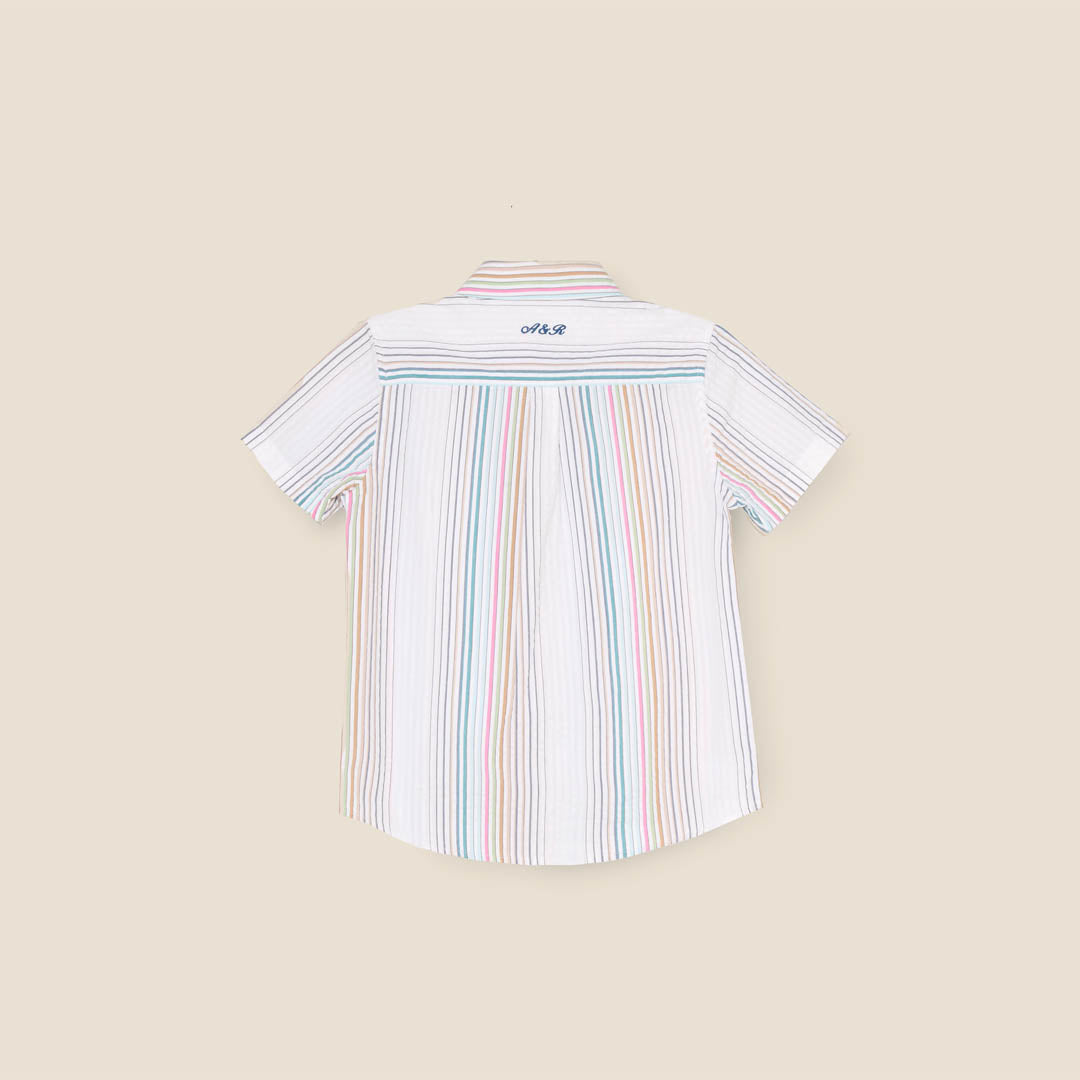 Cole Seersucker Stripe Shirt - Angel & Rocket