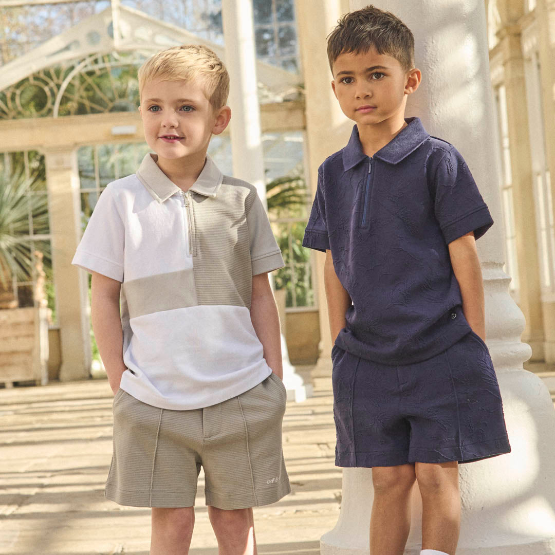 Greyson Jacquard Zip Polo - Angel & Rocket