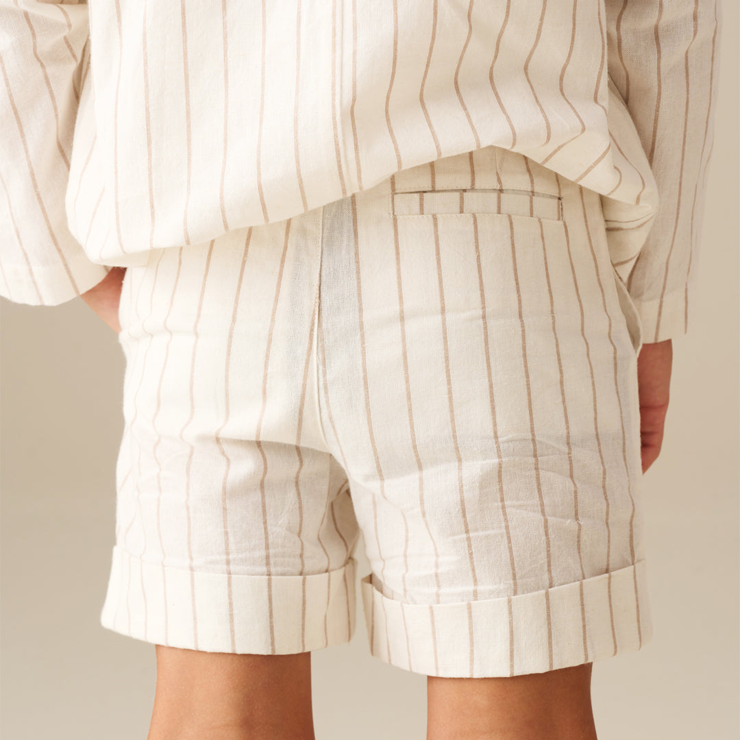 Jake Turn Up Stripe Suit Short