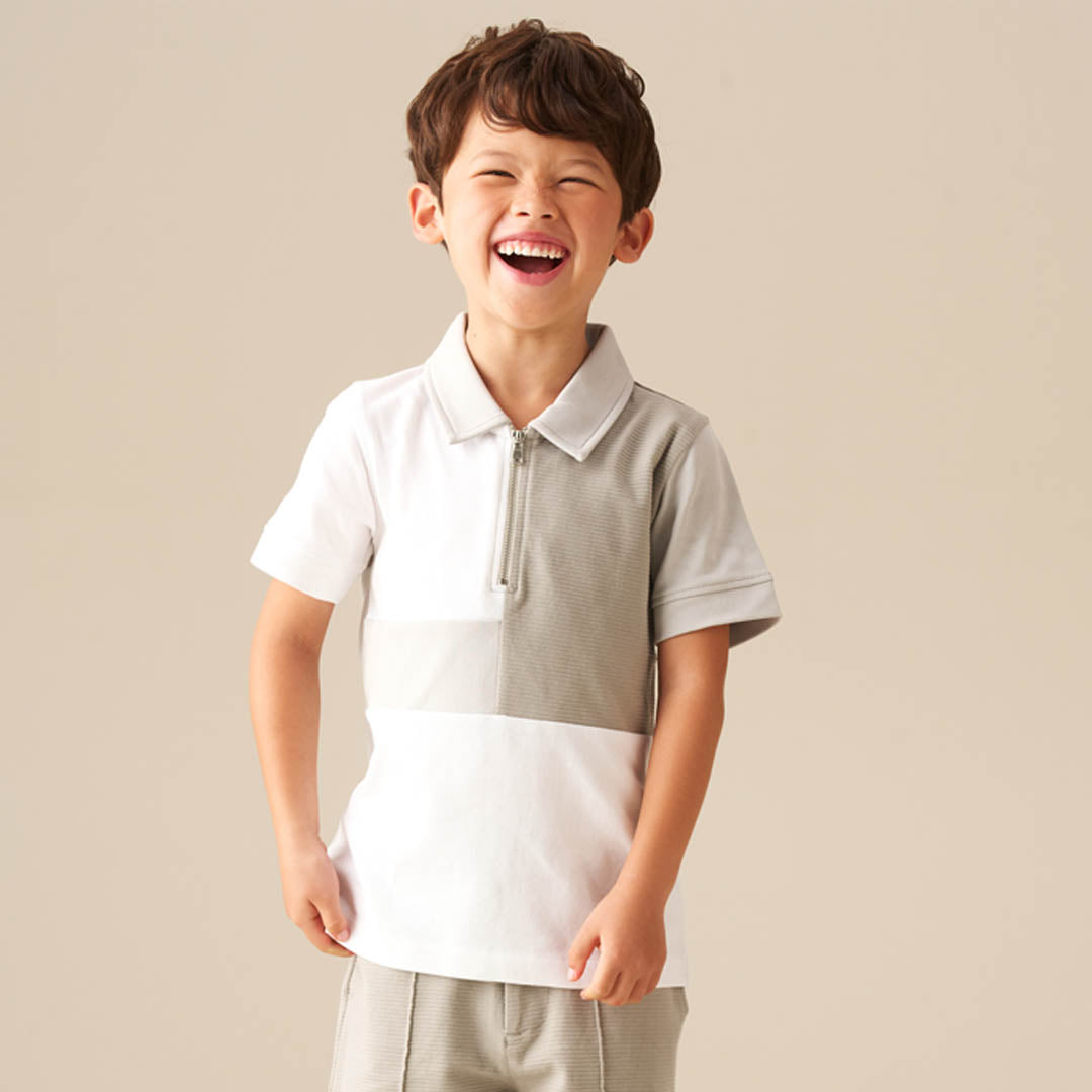 Xander Colour Block Zip Polo