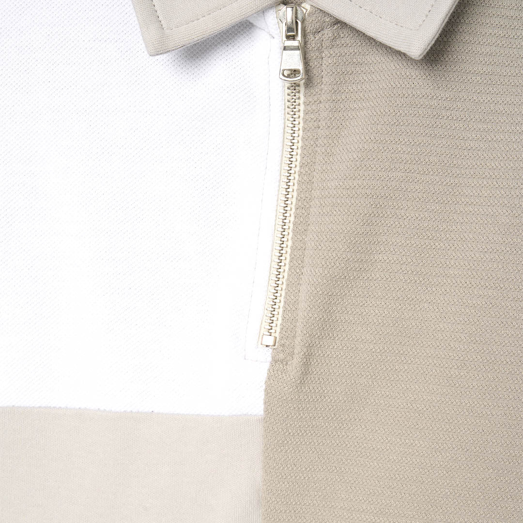 Xander Colour Block Zip Polo