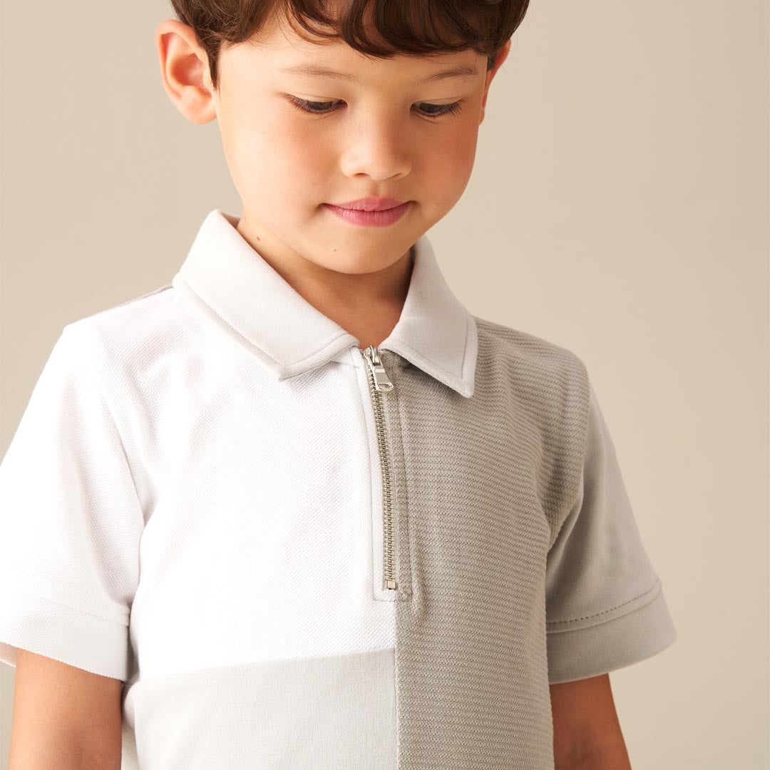 Xander Colour Block Zip Polo