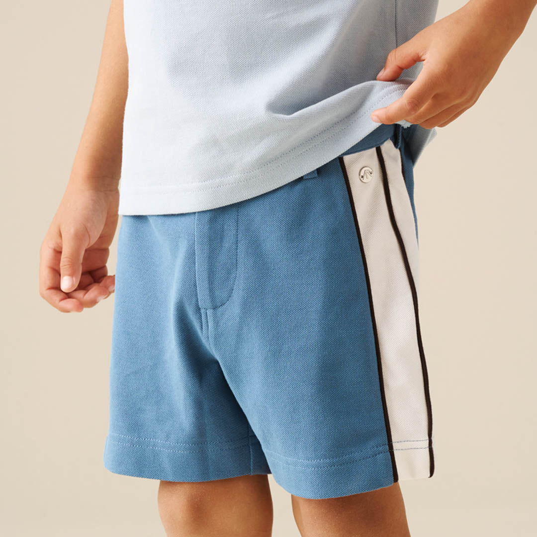 Asher Blocked Pique Short