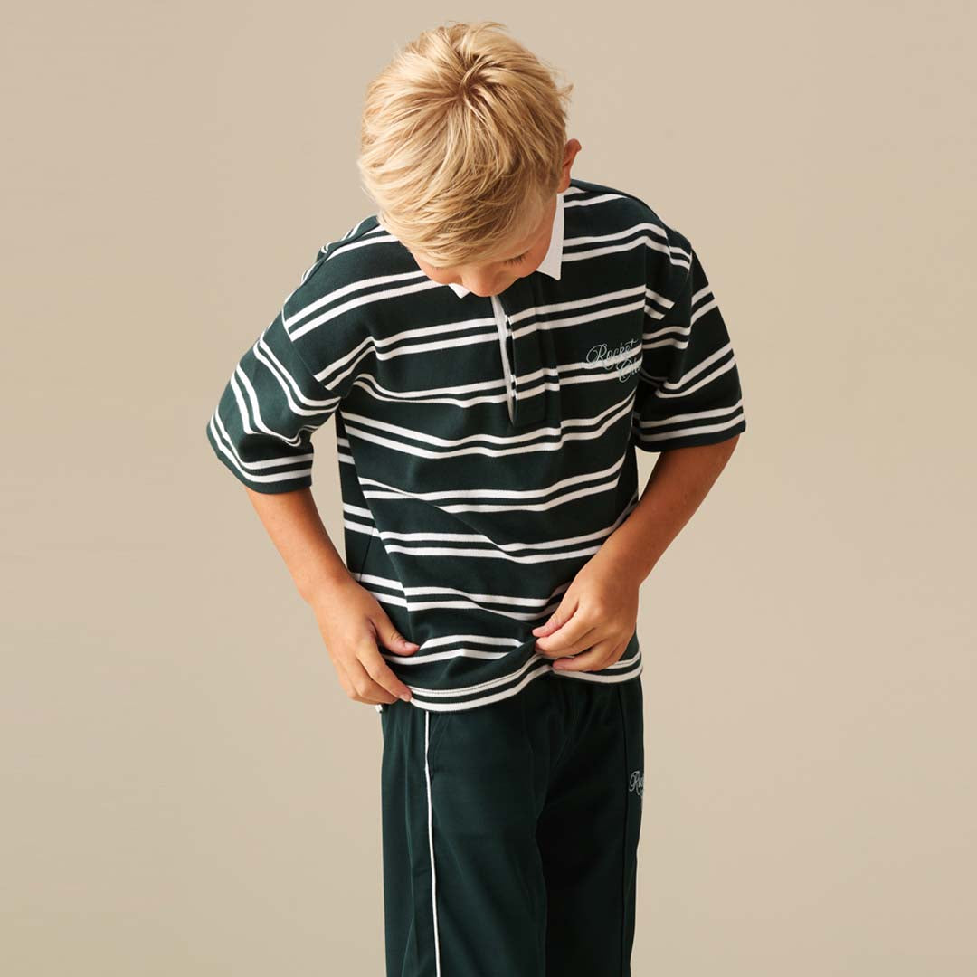 Rudy Textured Striped Boxy Rugby