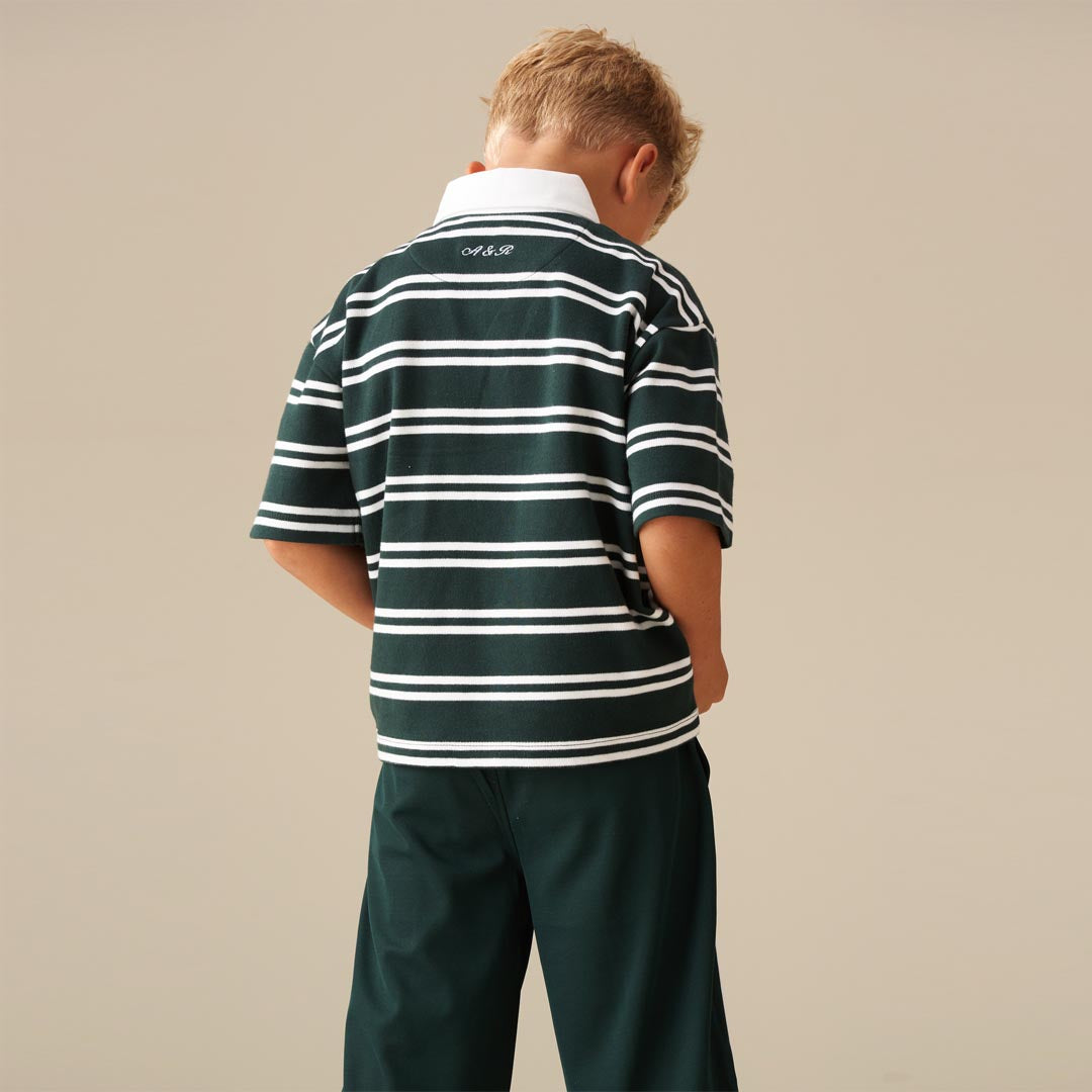 Rudy Textured Striped Boxy Rugby