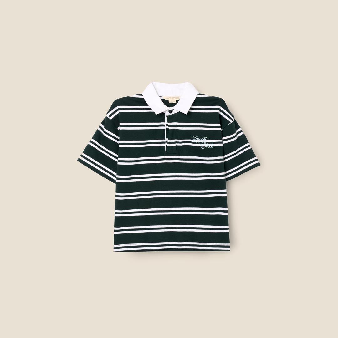 Rudy Textured Striped Boxy Rugby