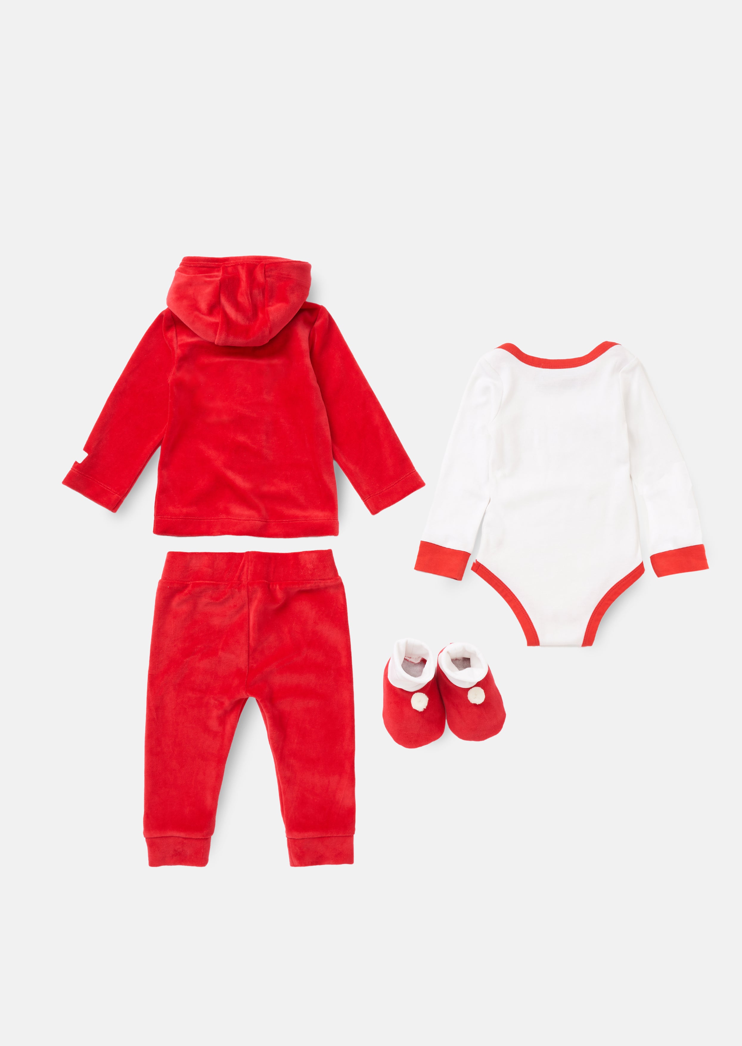 Rune Red Santa Baby Velour Set
