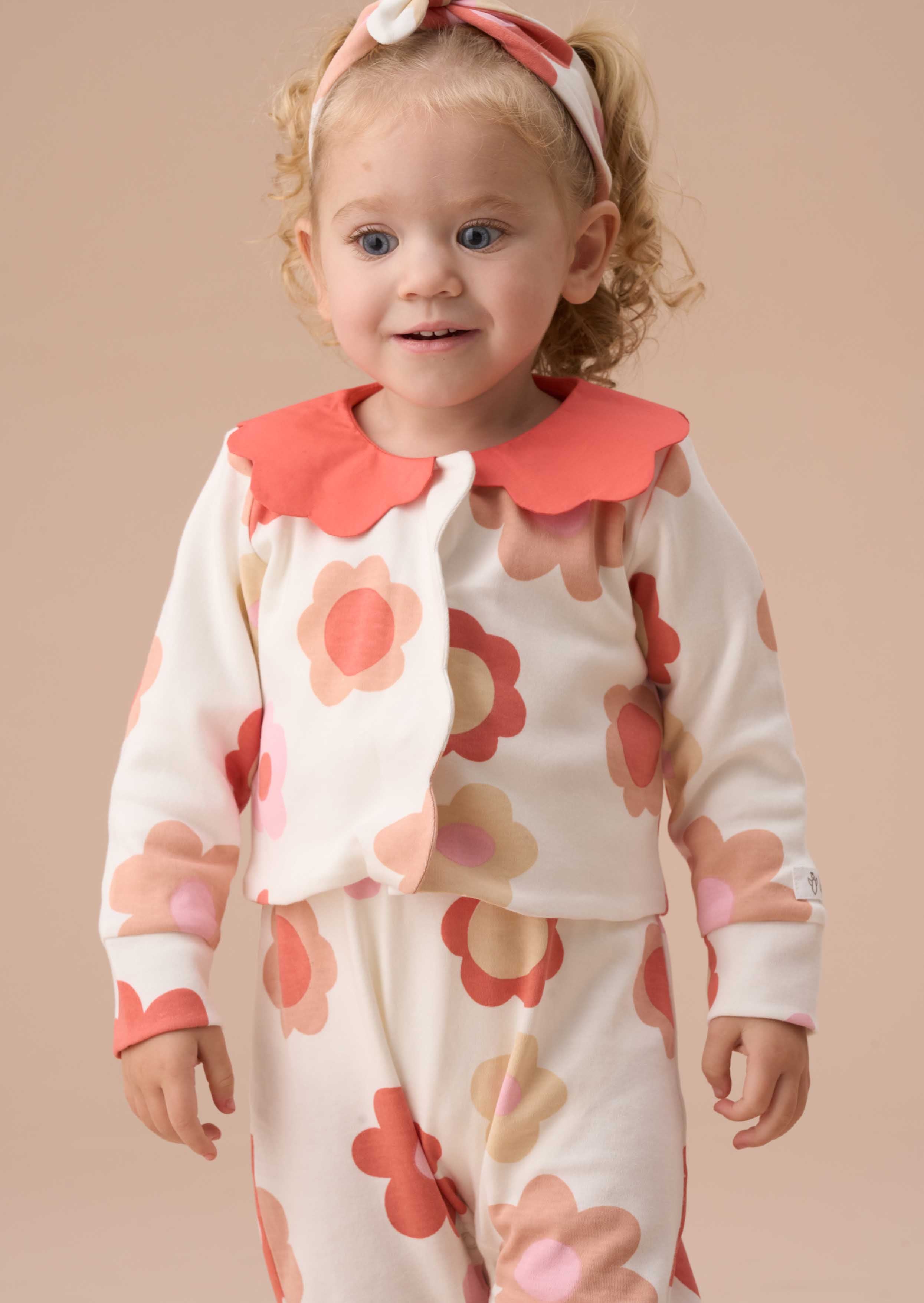 Online Baby Girl Pink Flower Print 3 Pc Set