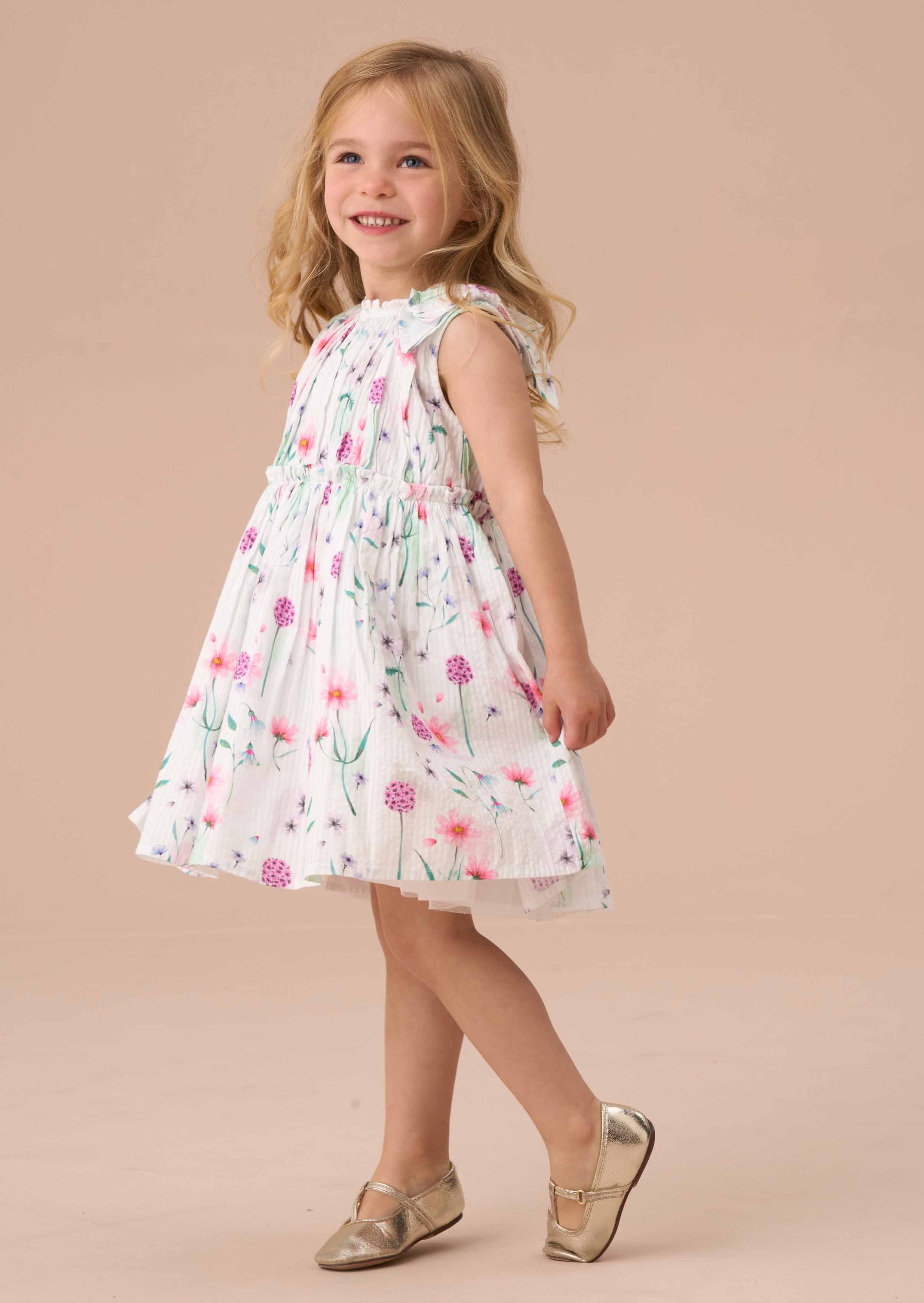Girls Floral Dress And Bloomer