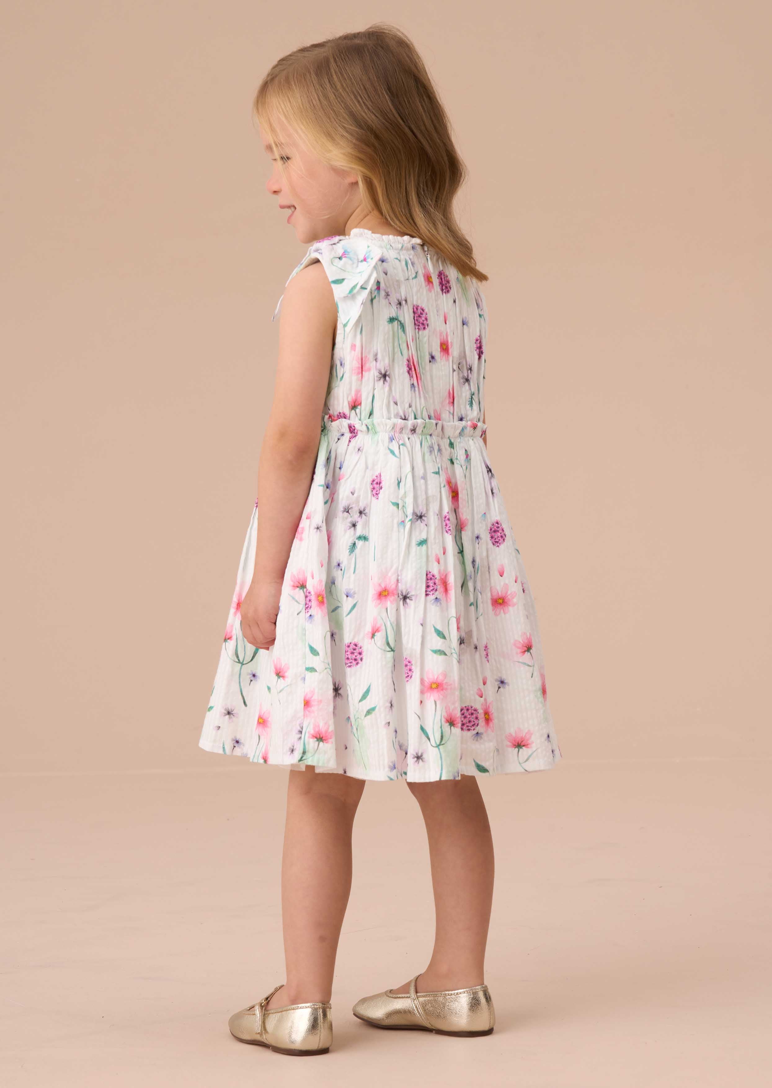 Casual Girls Floral Dress And Bloomer