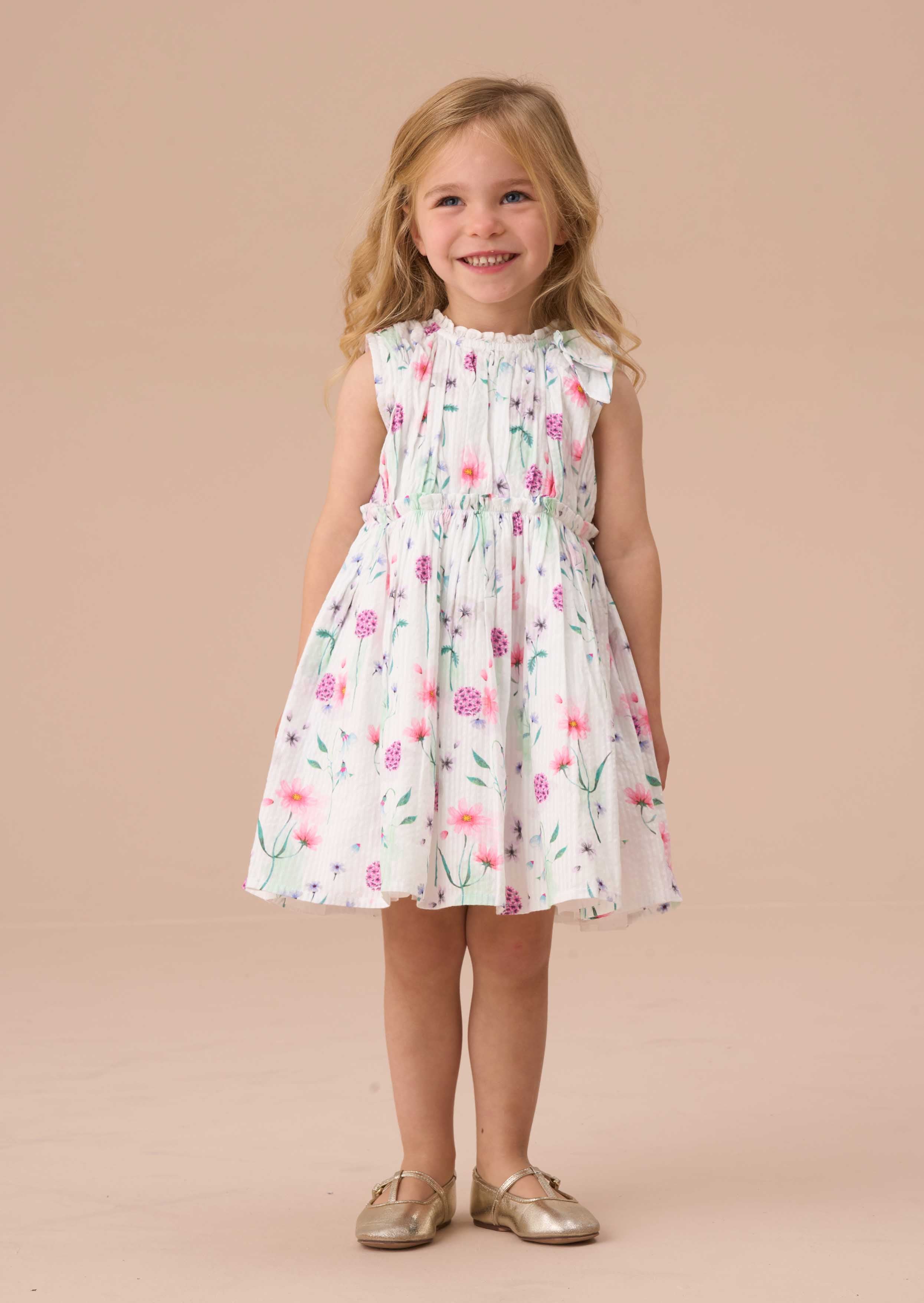 Maxi Girls Floral Dress And Bloomer