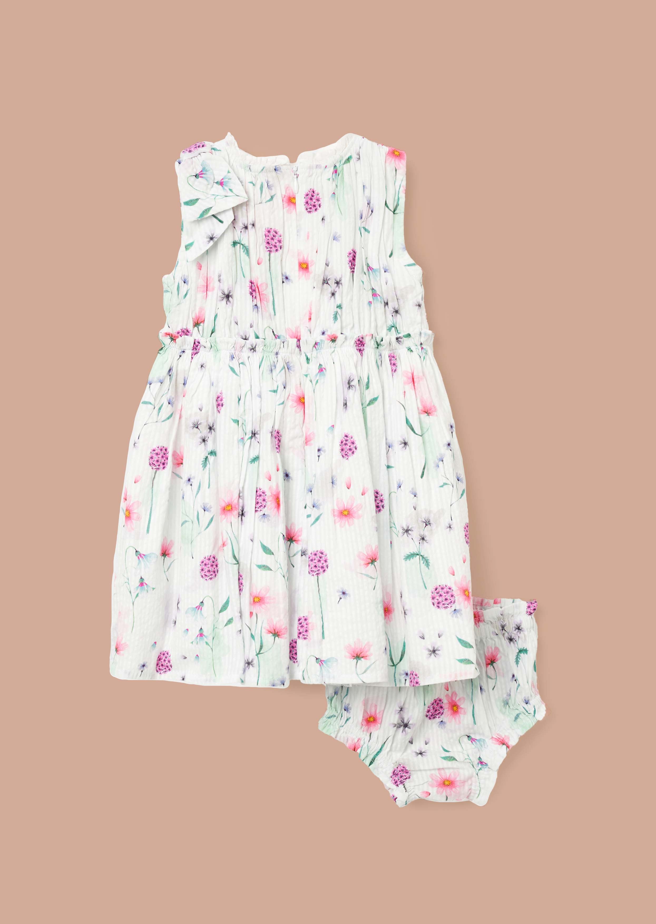 Buy Girls Multi Watercolour Floral Dress And Bloomer