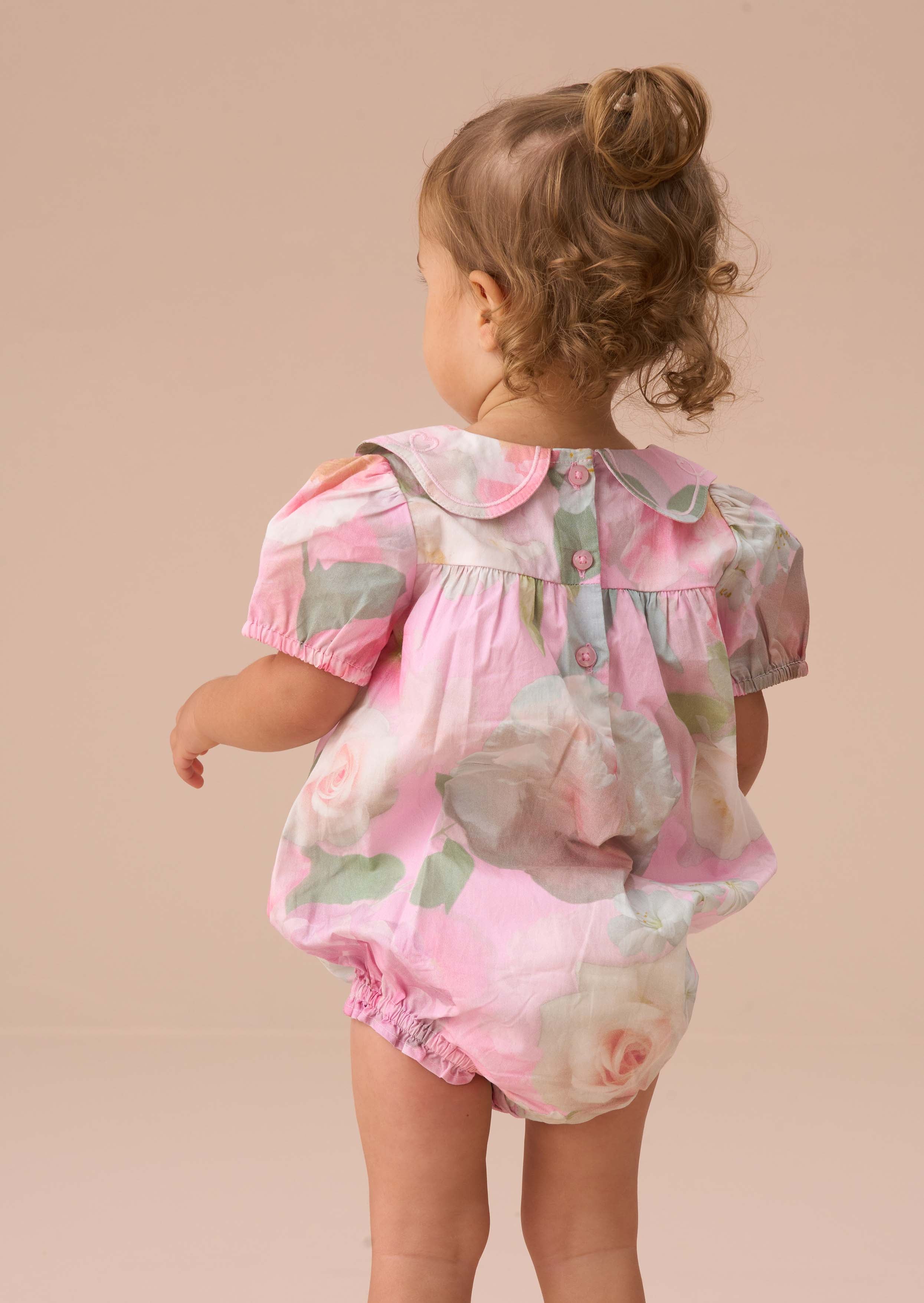 Online Baby Girl Pink Floral Print Romper