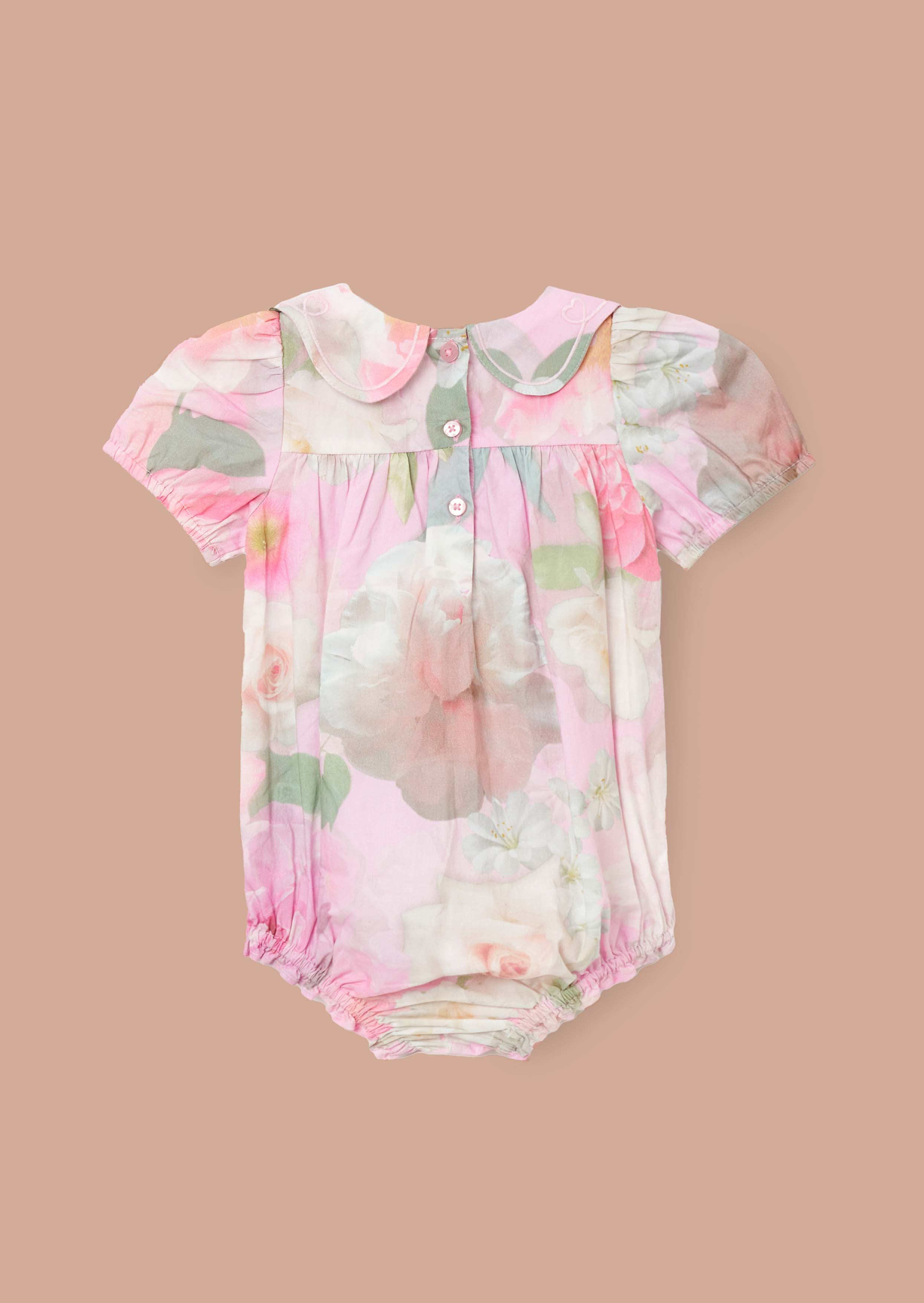 Buy Baby Girl Pink Floral Print Romper