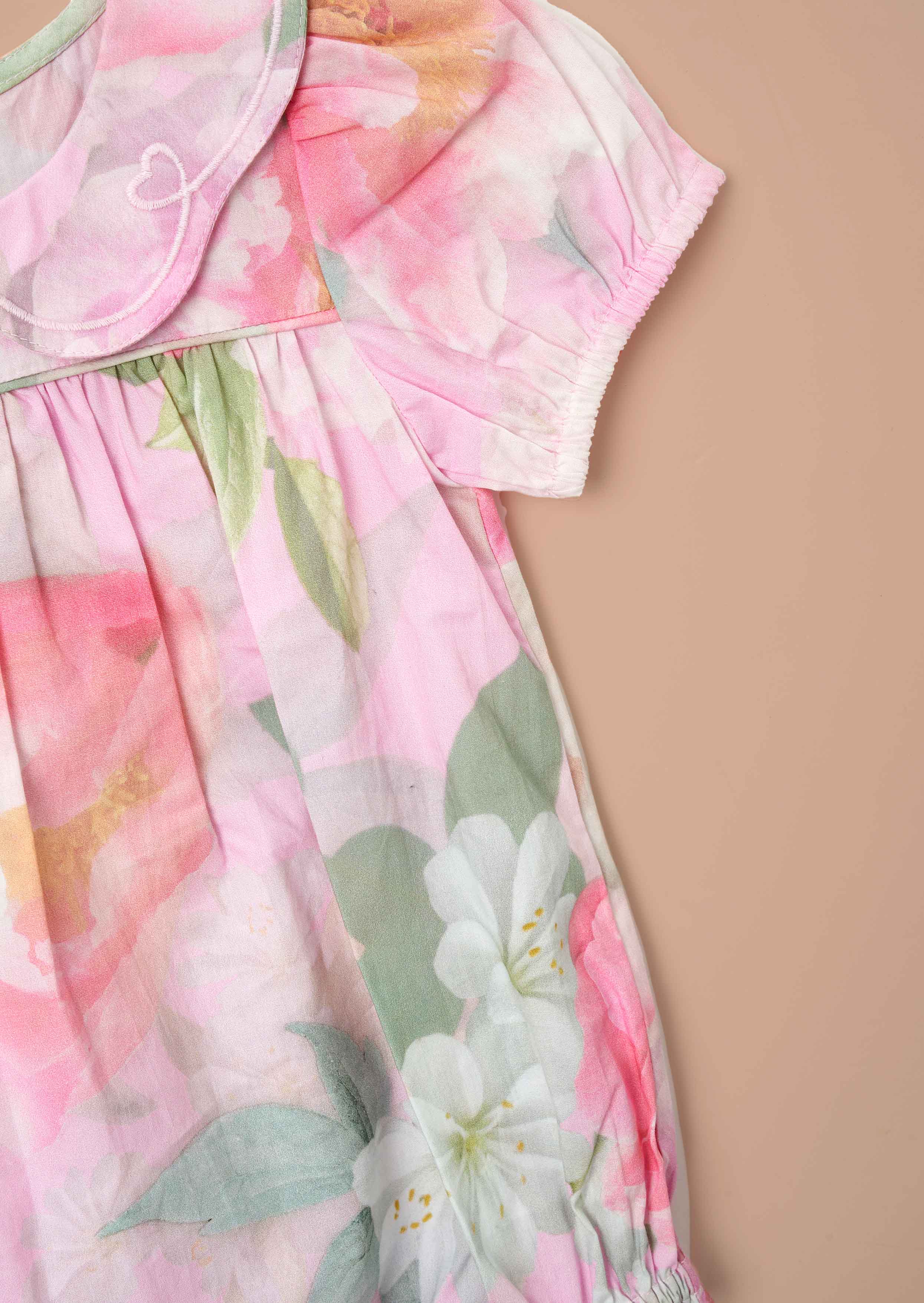 Rose Baby Girl Pink Floral Print Romper