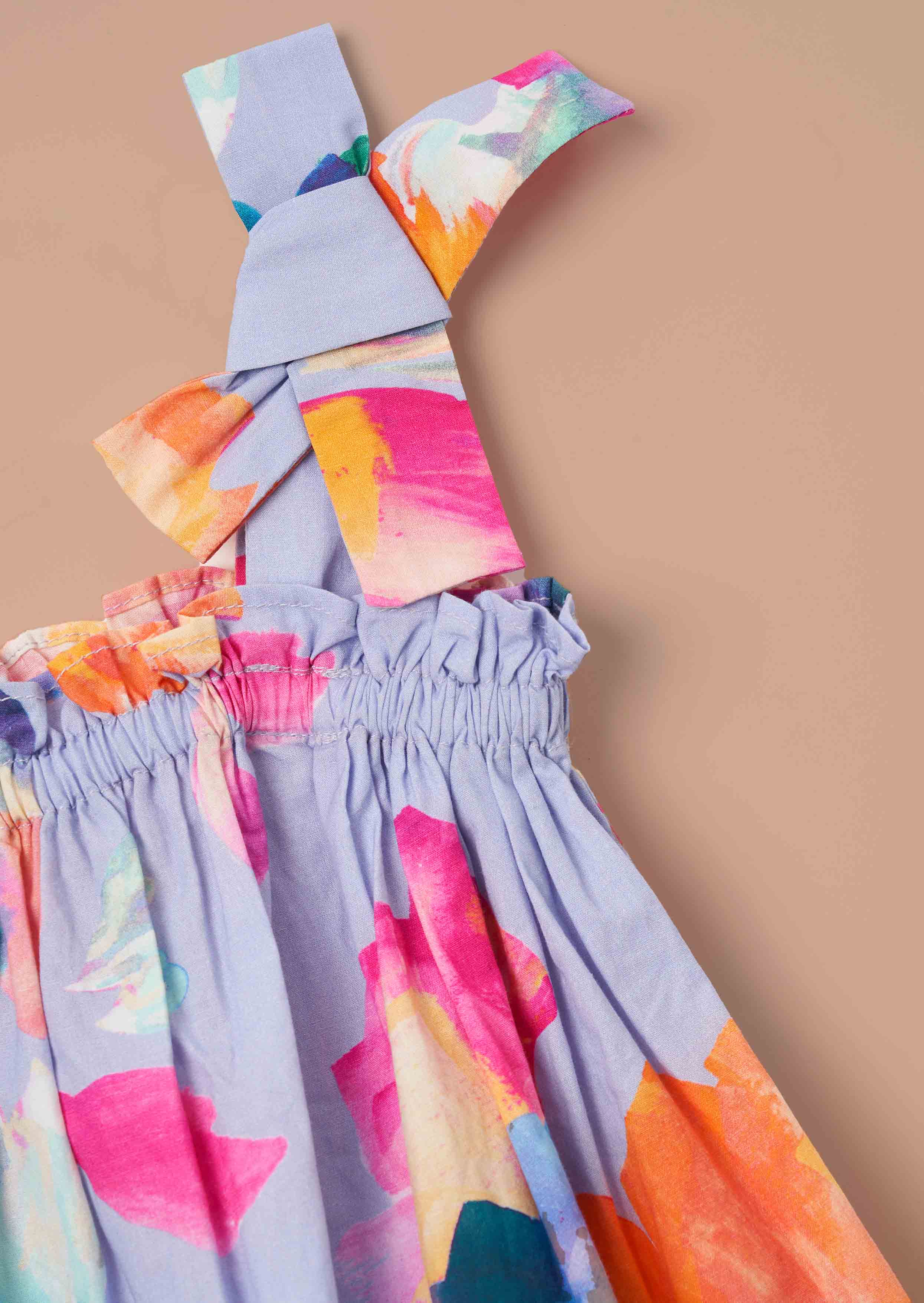 Buy Baby Girl Floral Print Bow Shoulder Tunic