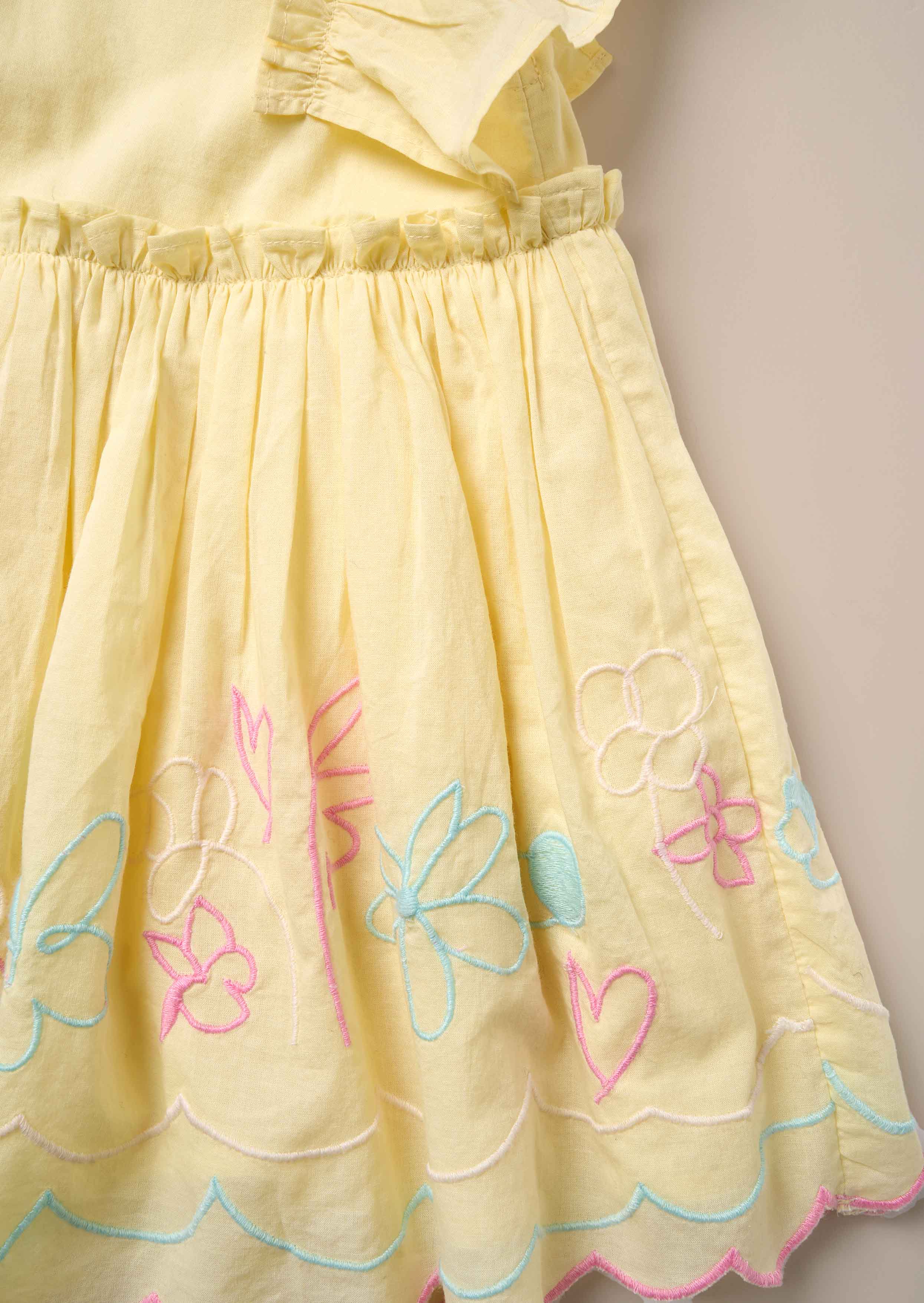 Buy Online Frill Sleeve Dress With Bloomer