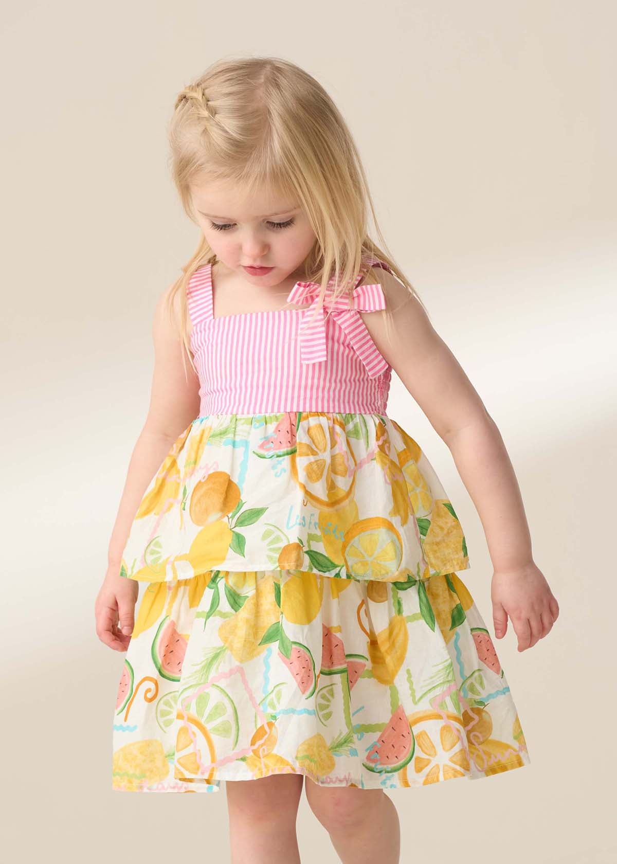 Girl Multi Tiered Fruit Sundress