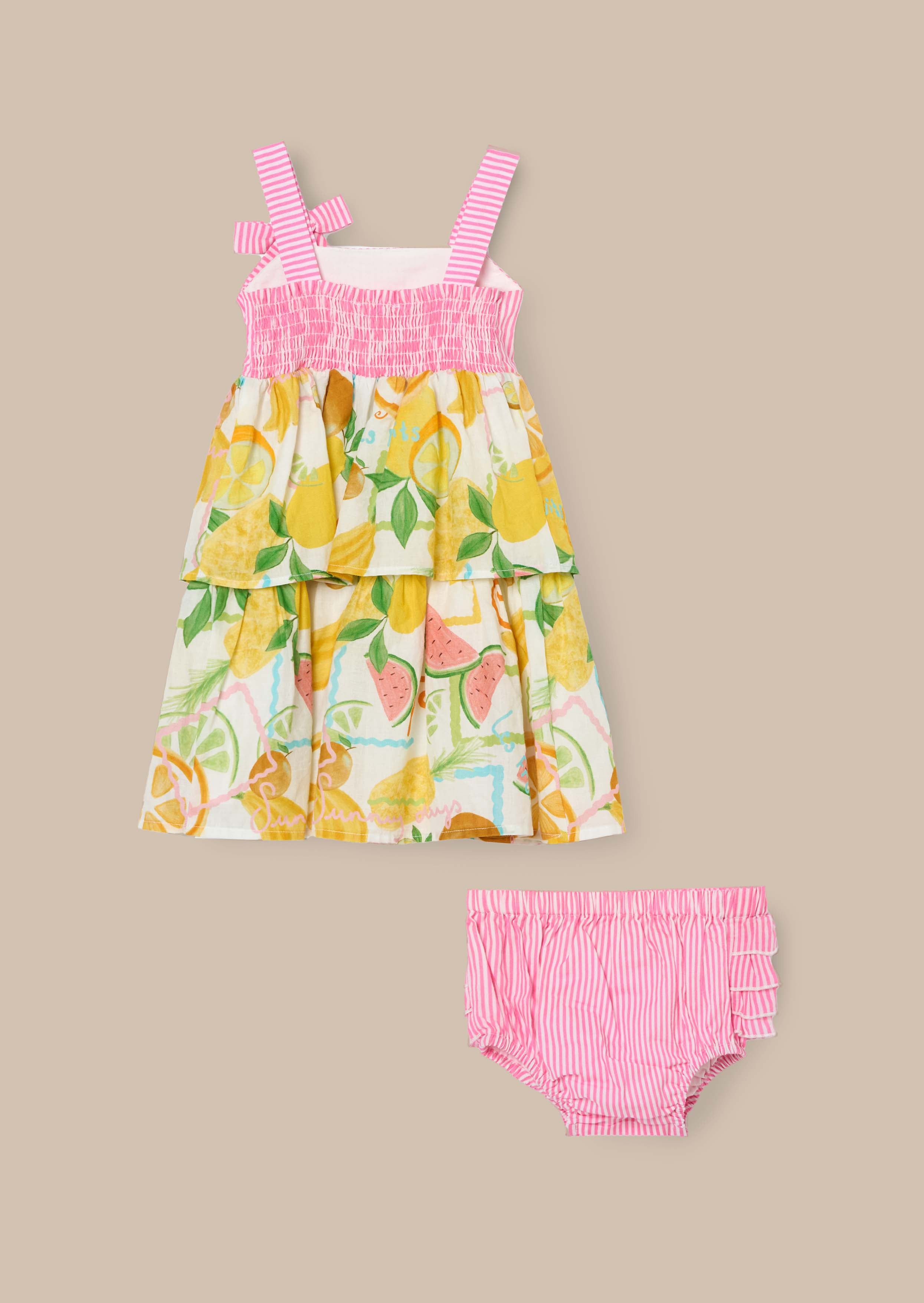 Cotton Multi Tiered Fruit Sundress