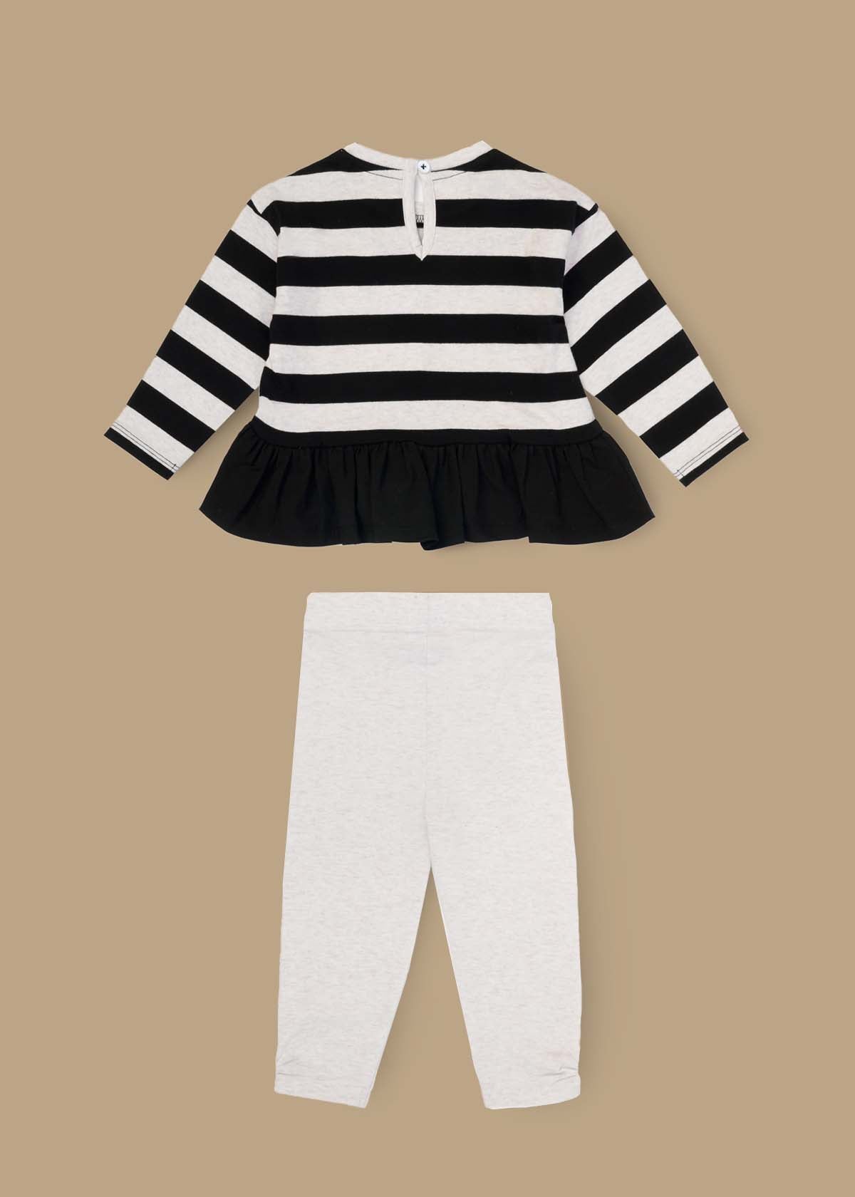 Marley Stripe Jersey Top And Spot Legging