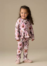 Erica Floral Peplum Top with Matching Legging