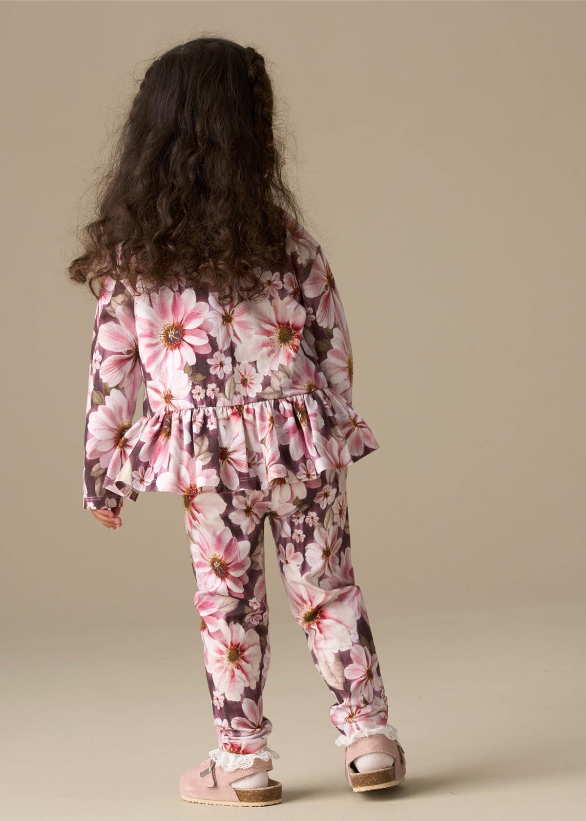 Erica Floral Peplum Top with Matching Legging