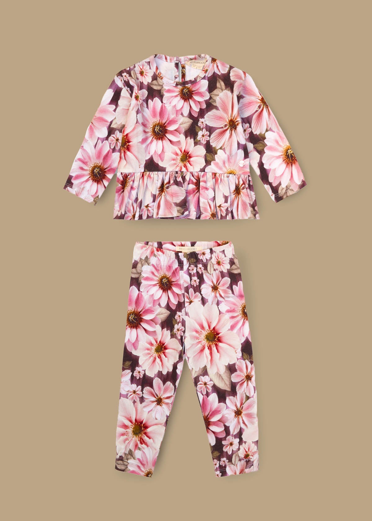Erica Floral Peplum Top with Matching Legging