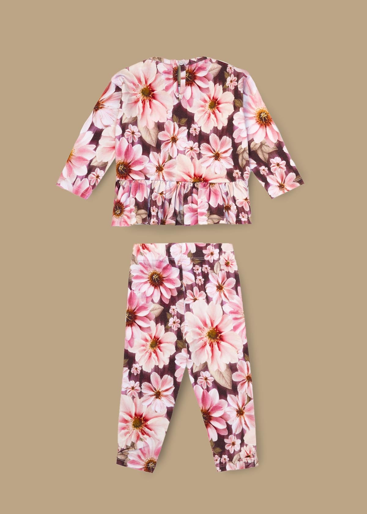 Erica Floral Peplum Top with Matching Legging