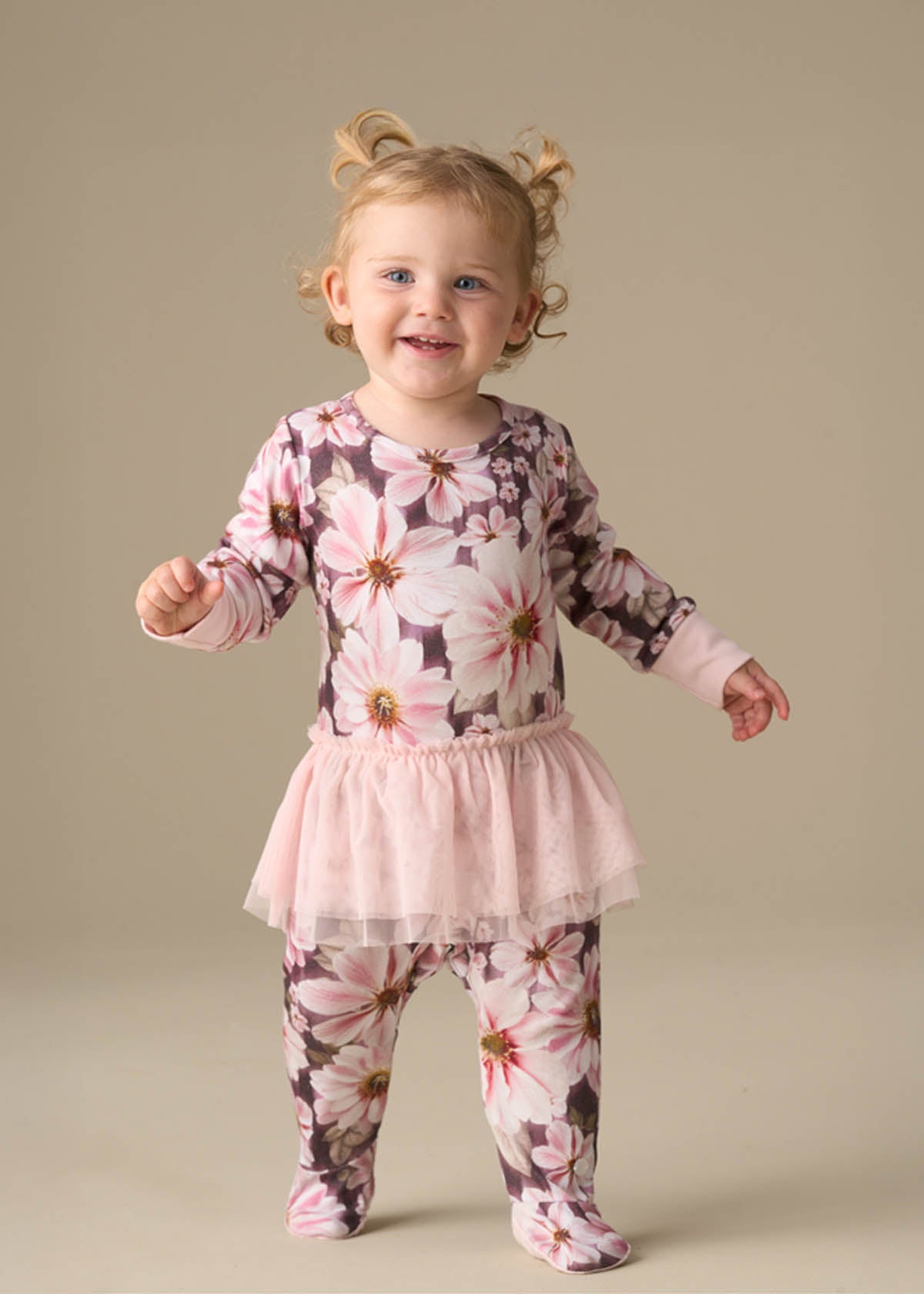 Angel Rocket Baby Girls Printed Pink Sleepsuits