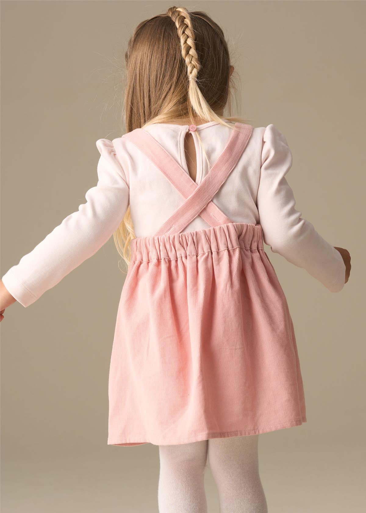 Orla Cord Pinny & Print Bodysuit